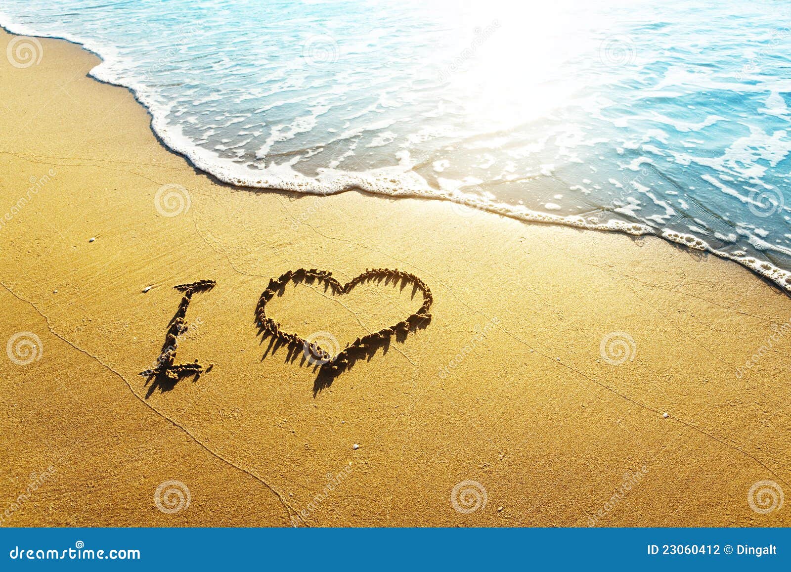 Love Concept on a Beach Sand Stock Photo Image of romantic, beach