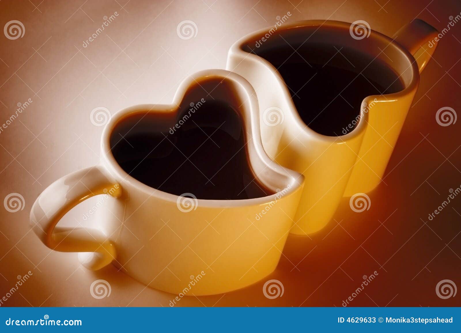 Love cups of coffee stock image. Image of hearts, valentine 4629633