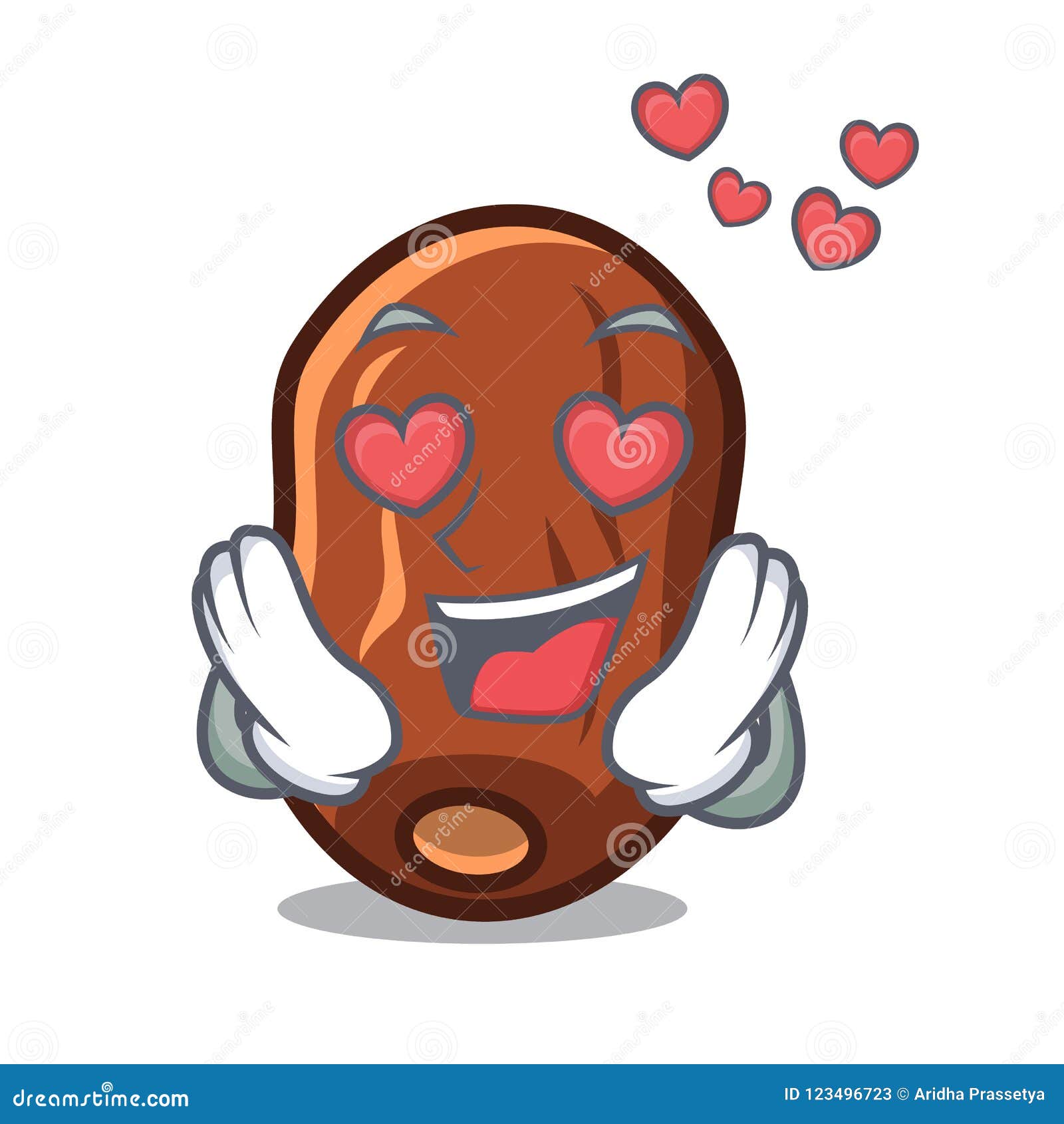 In Love Dates Fruit Mascot Cartoon Stock Vector Illustration of crop