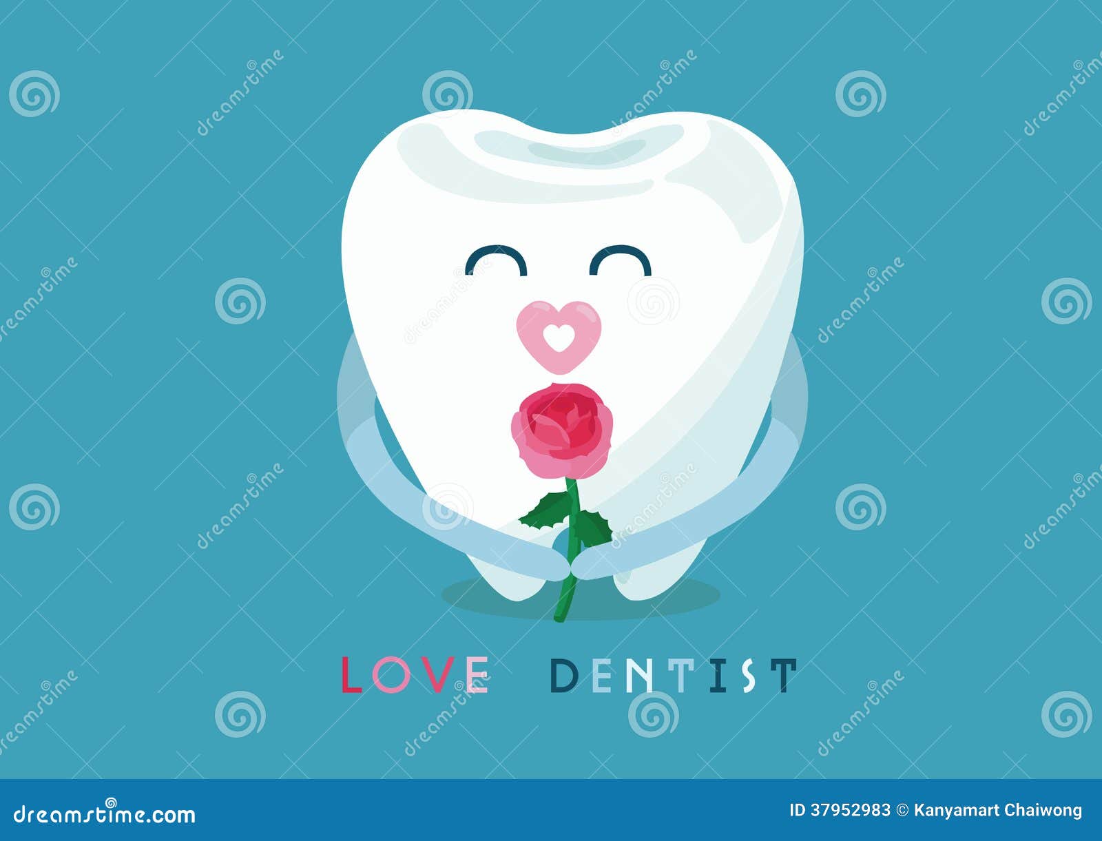 Love dentist from tooth stock vector. Illustration of dentist 37952983