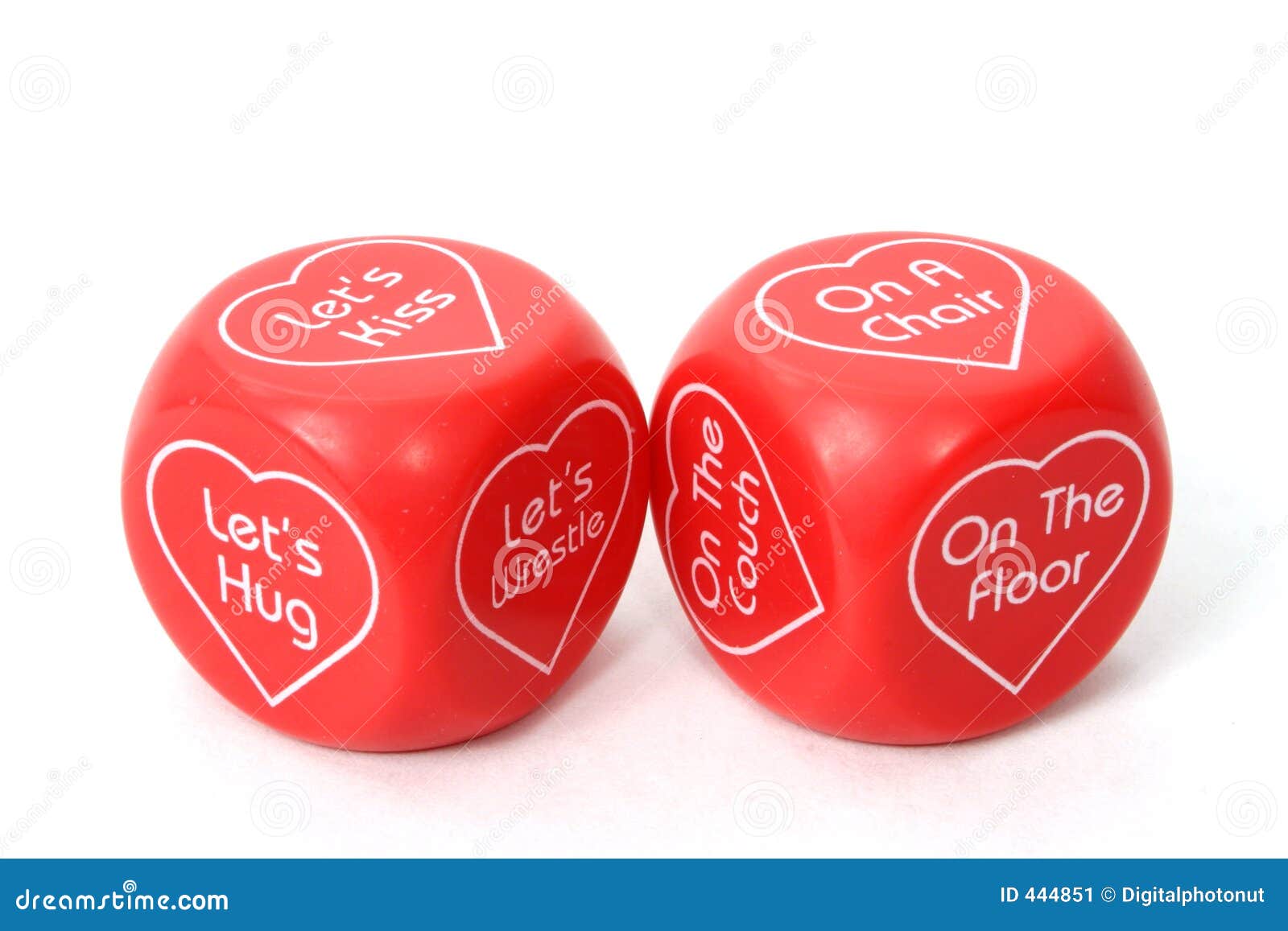 Love Dice Over White stock image. Image of directions, game 444851