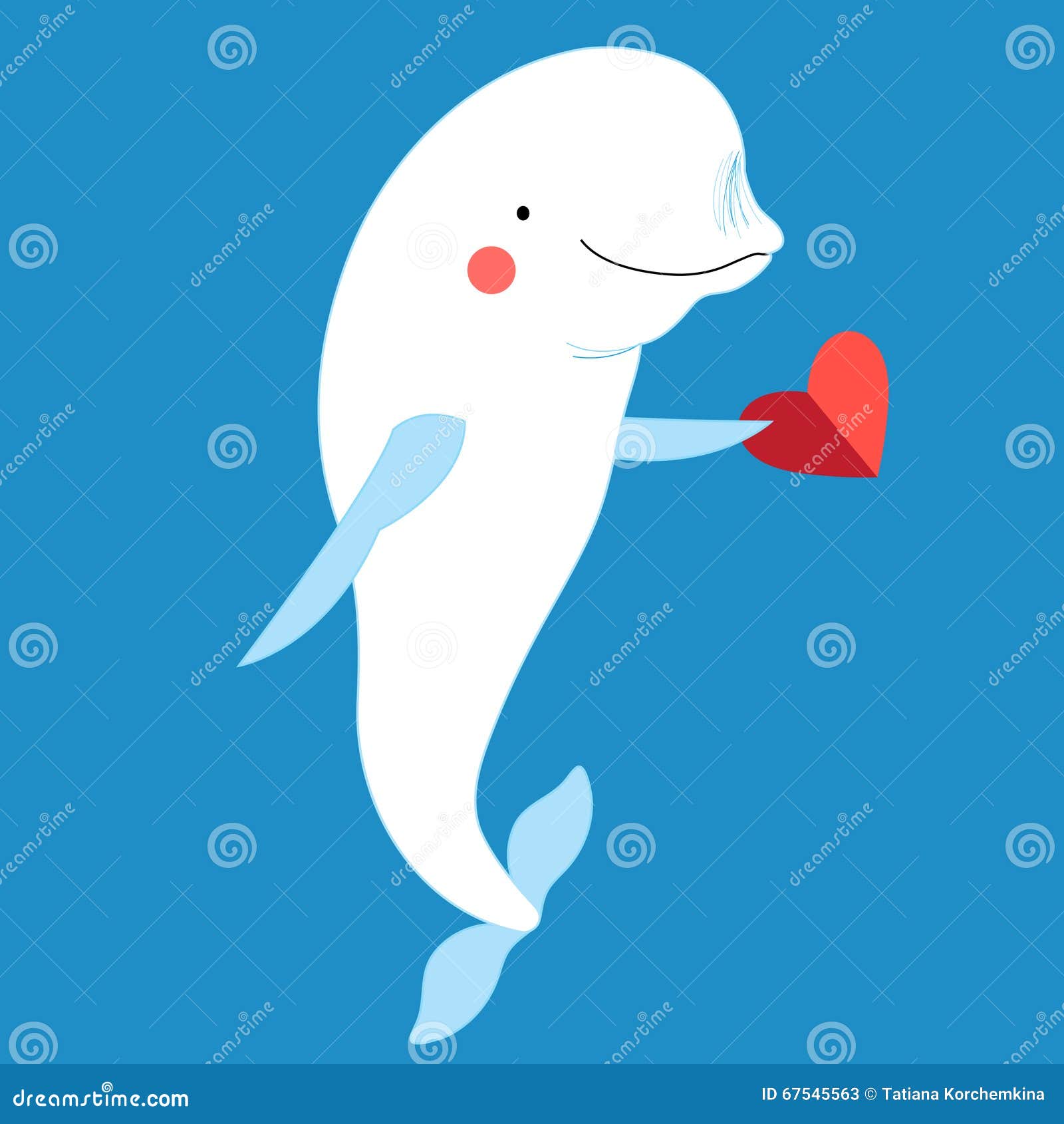 Love with a dolphin stock vector. Illustration of background - 67545563