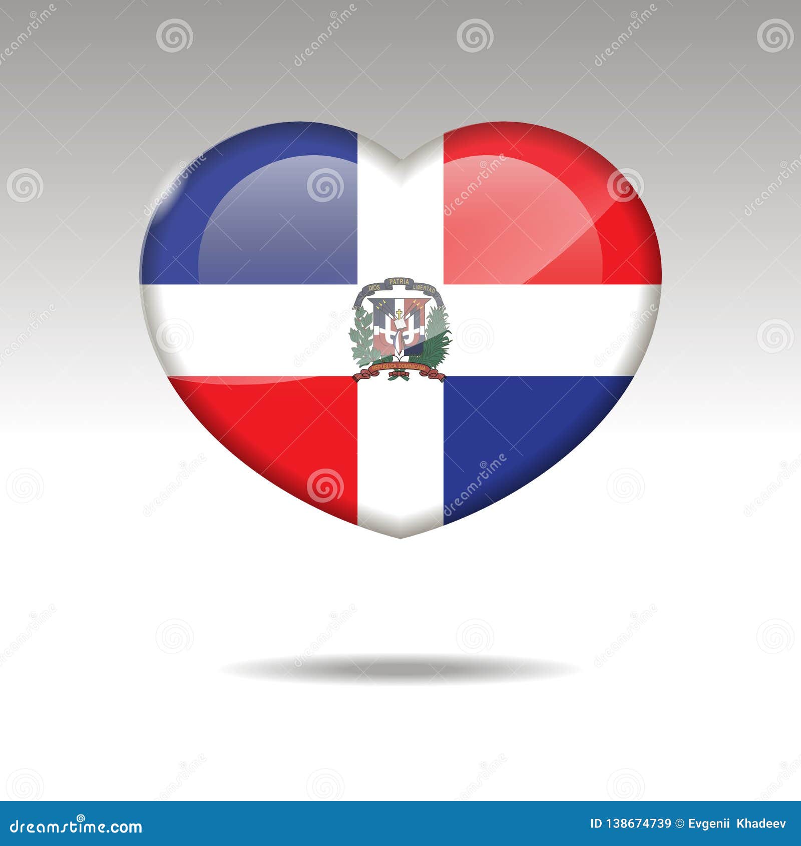 Love Dominican Republic Symbol Heart Flag Icon Stock Vector Illustration Of Global Icon