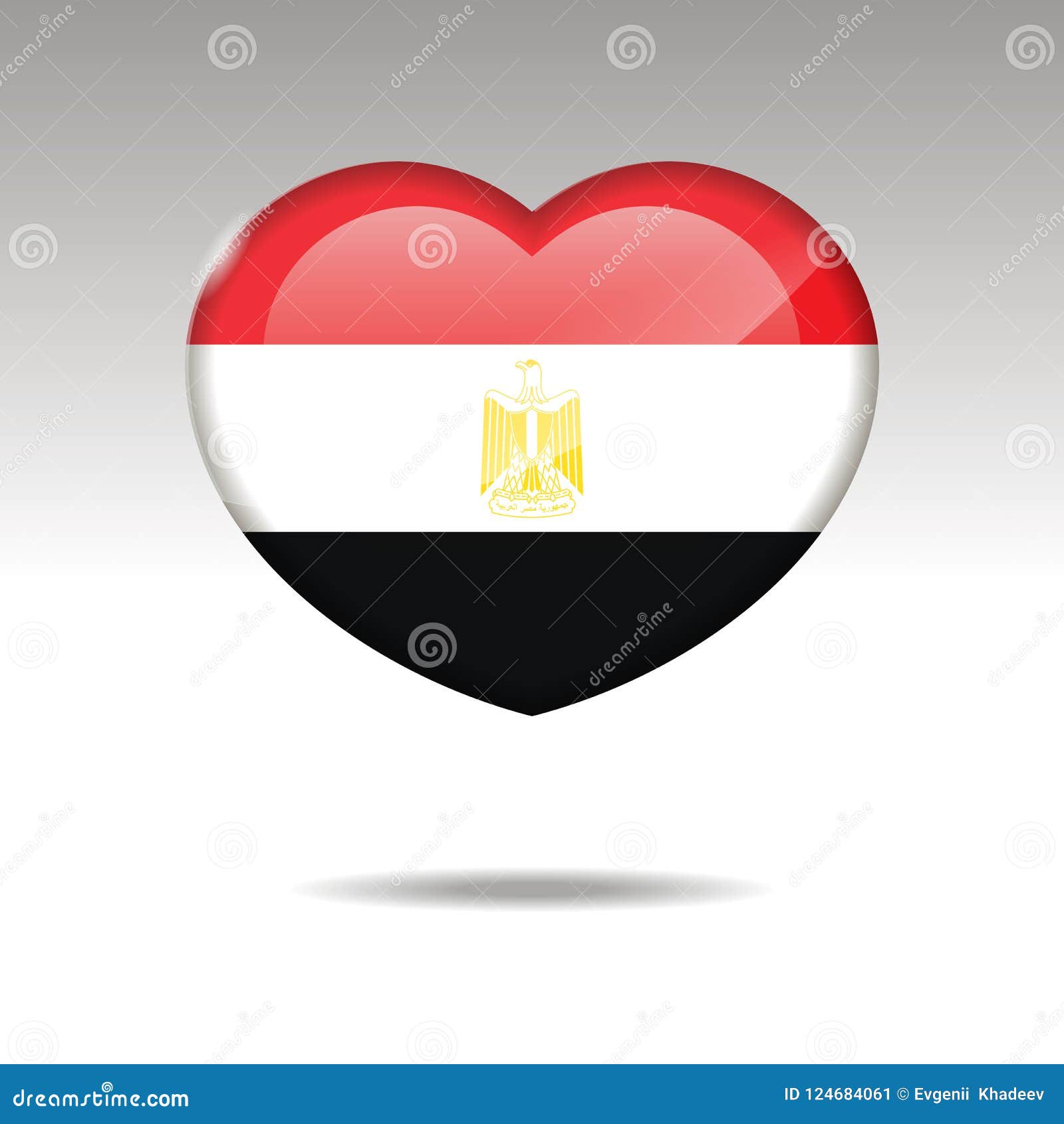 Love EGYPT Symbol. Heart Flag Icon Stock Illustration - Illustration of ...