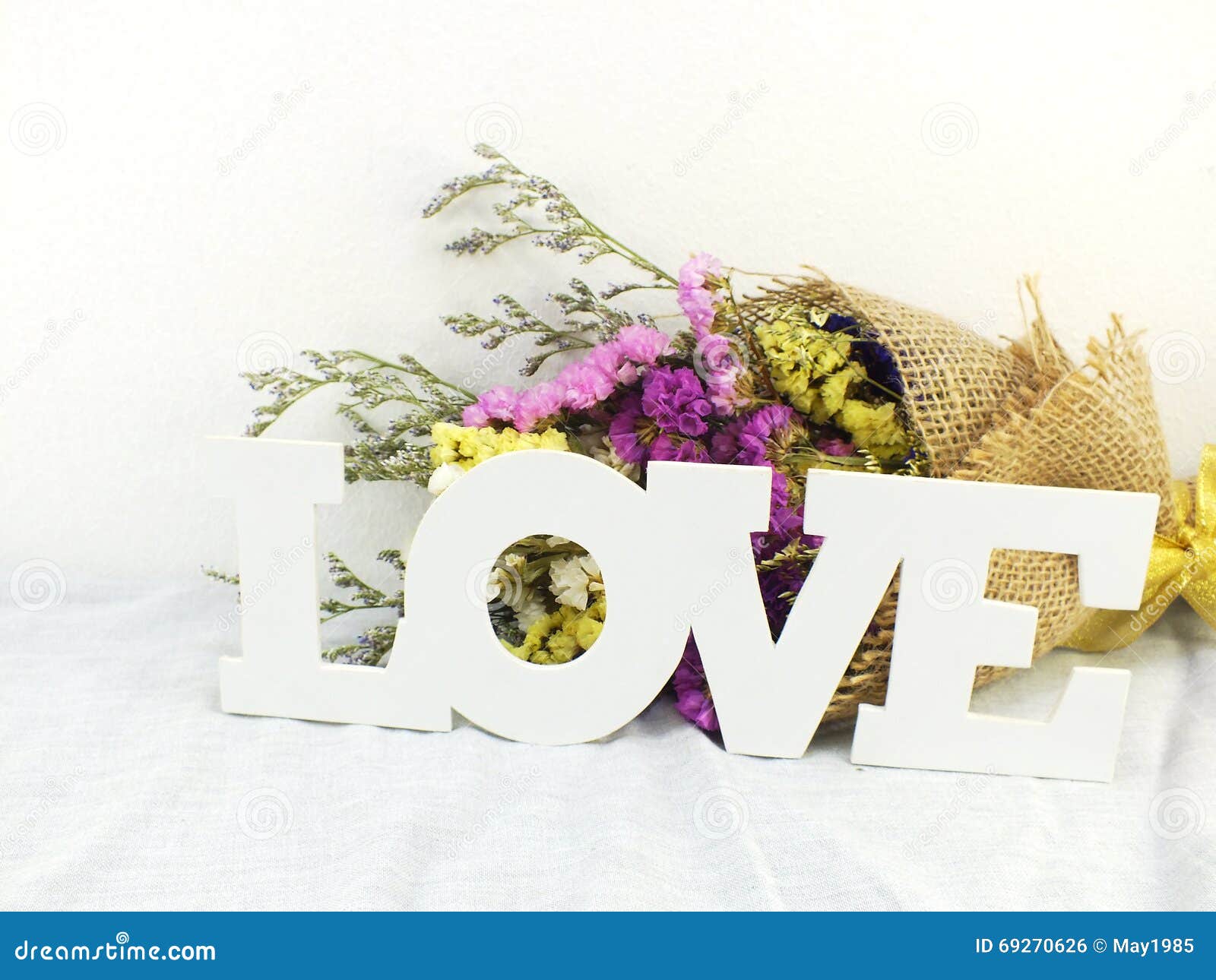 Love with flower bouquet stock photo. Image of colored 69270626