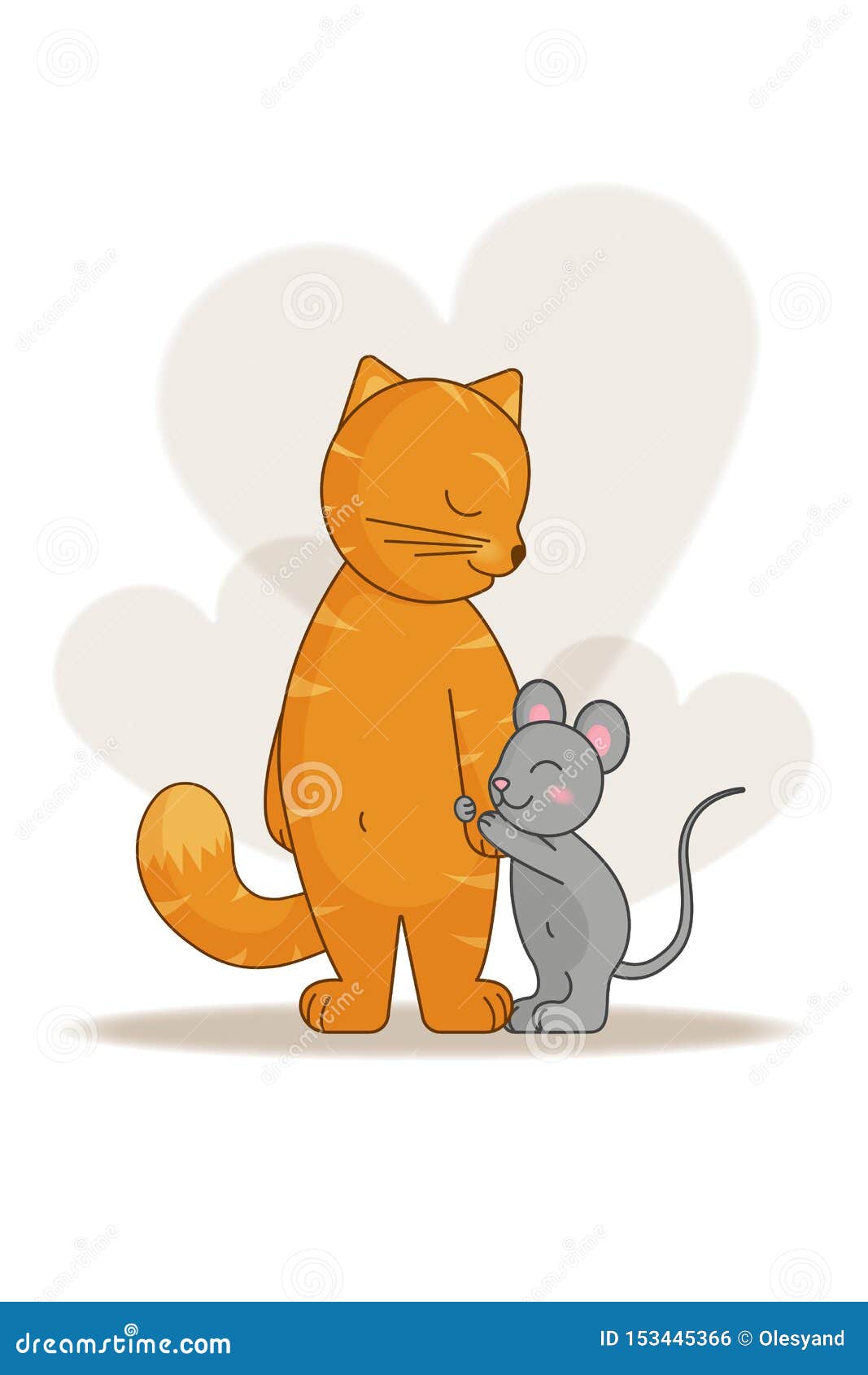 The Love And Friendship Of Cat And Mouse Stock Vector Illustration Of Feline Pets The Love And Friendship Of Cat And Mouse Stock Vector Illustration Of Feline Pets