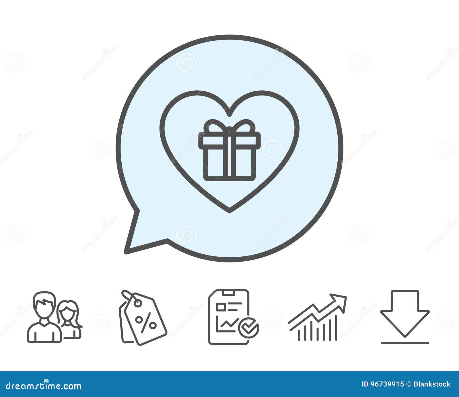 Love Gift Box Line Icon Present Sign Stock Vector Illustration Of Check Package Love Gift Box Line Icon Present Sign Stock Vector Illustration Of Check Package