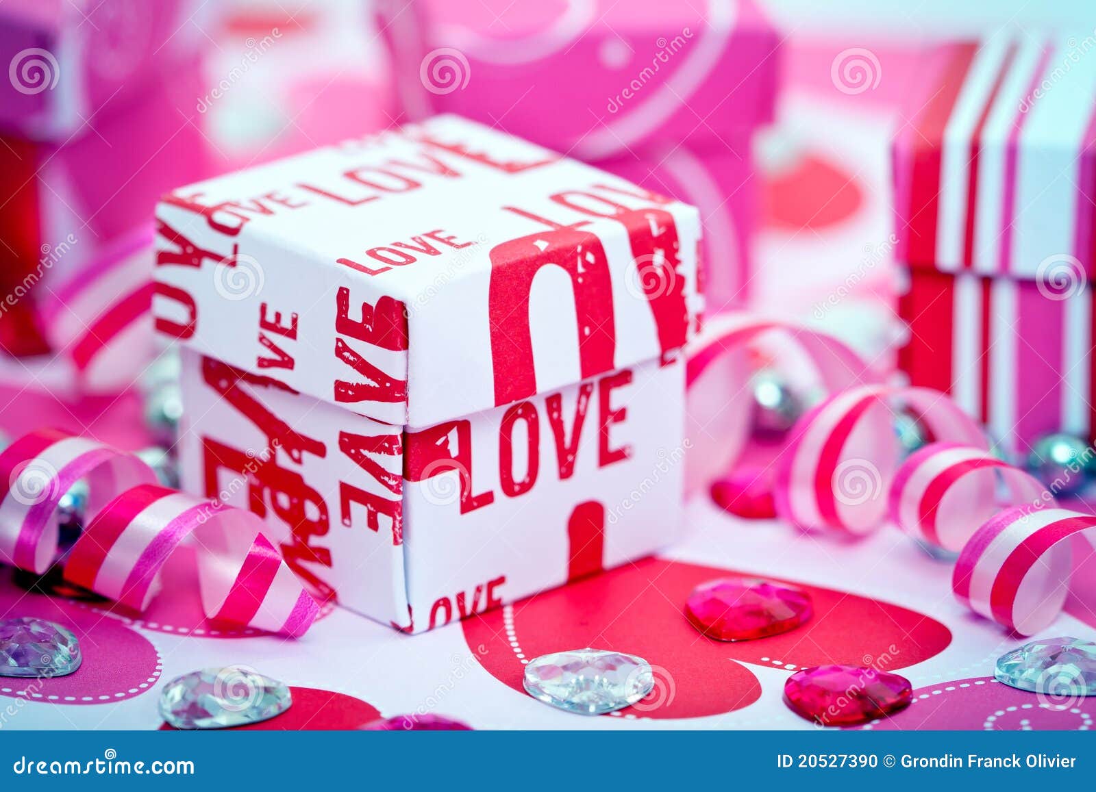 Love Gift Box and Ribbons stock photo. Image of presents 20527390