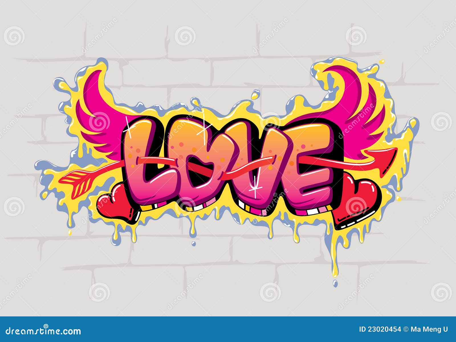 how to draw graffiti letters love