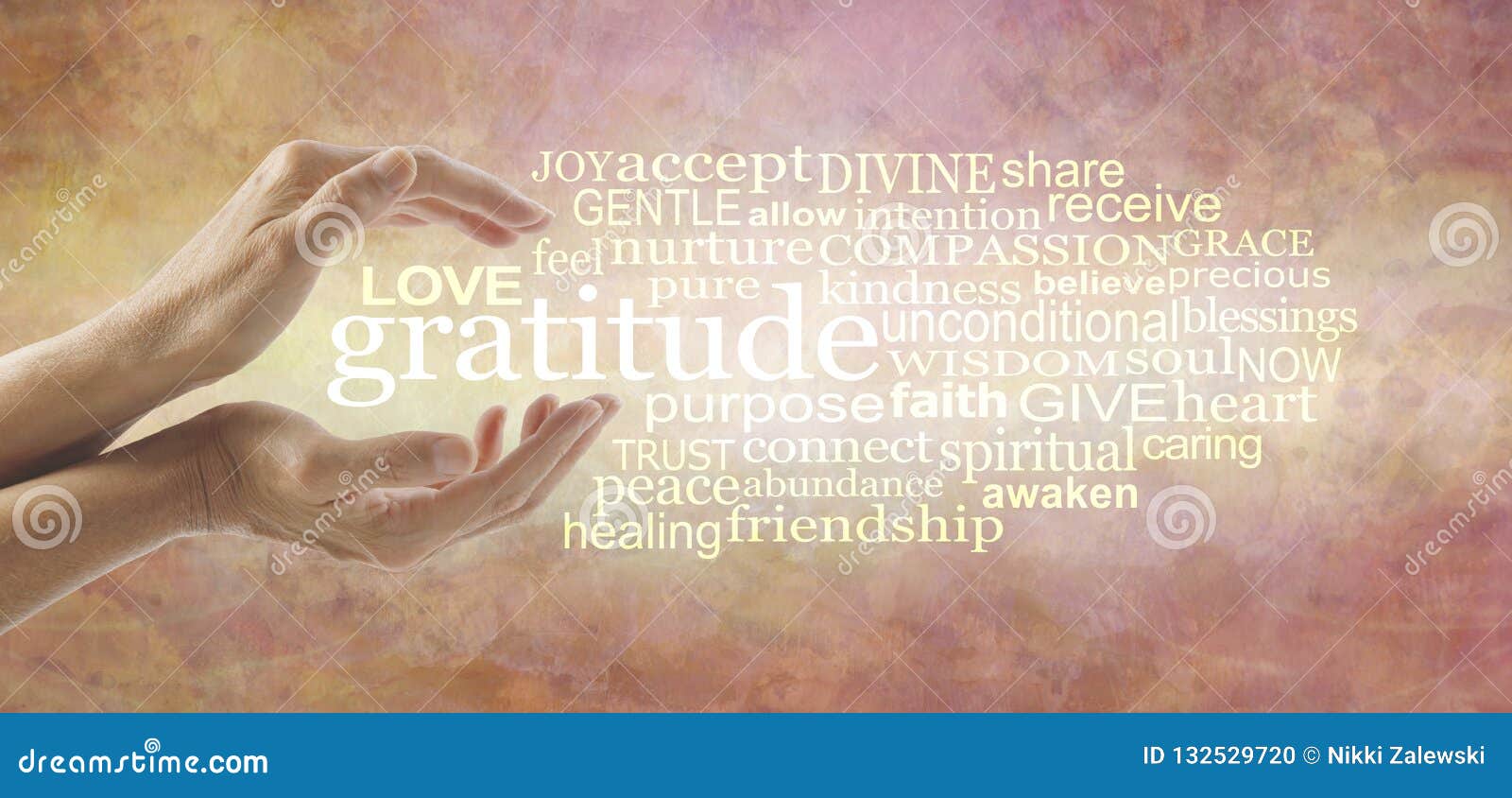 love and gratitude word cloud