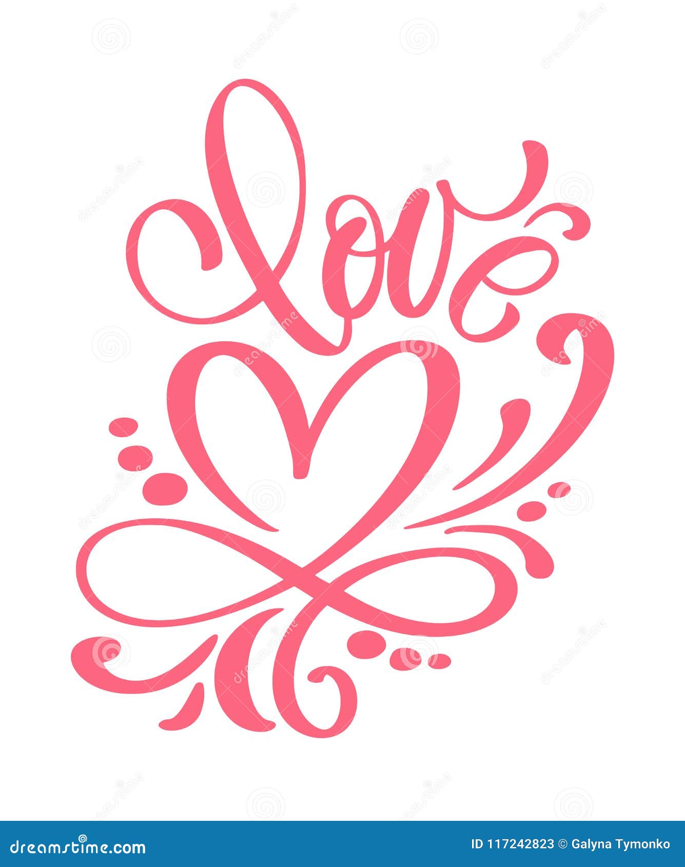 Love greeting card design with stylish text Vector Image