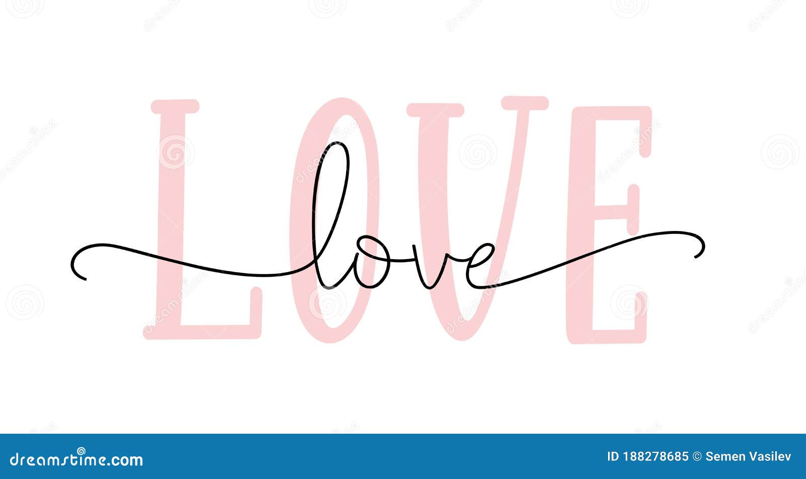 Download Love Hand Drawn Script. Modern Calligraphy Love Cursive ...