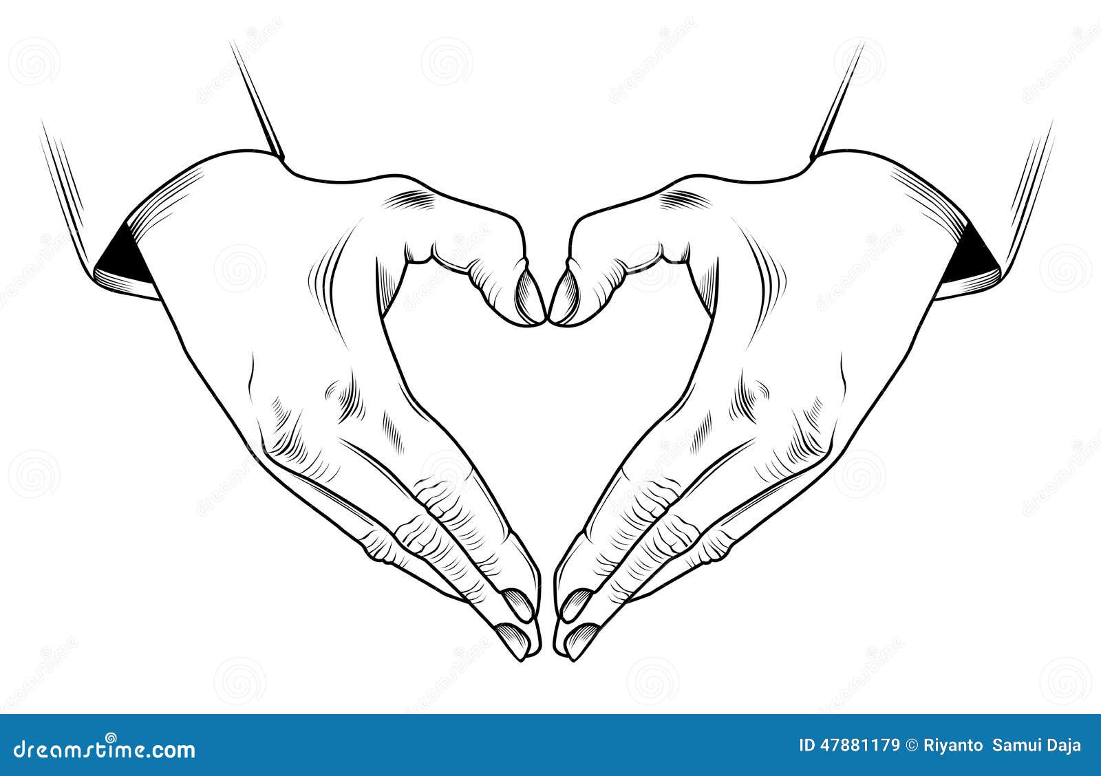 Love Hand stock vector. Illustration of hand, making 47881179