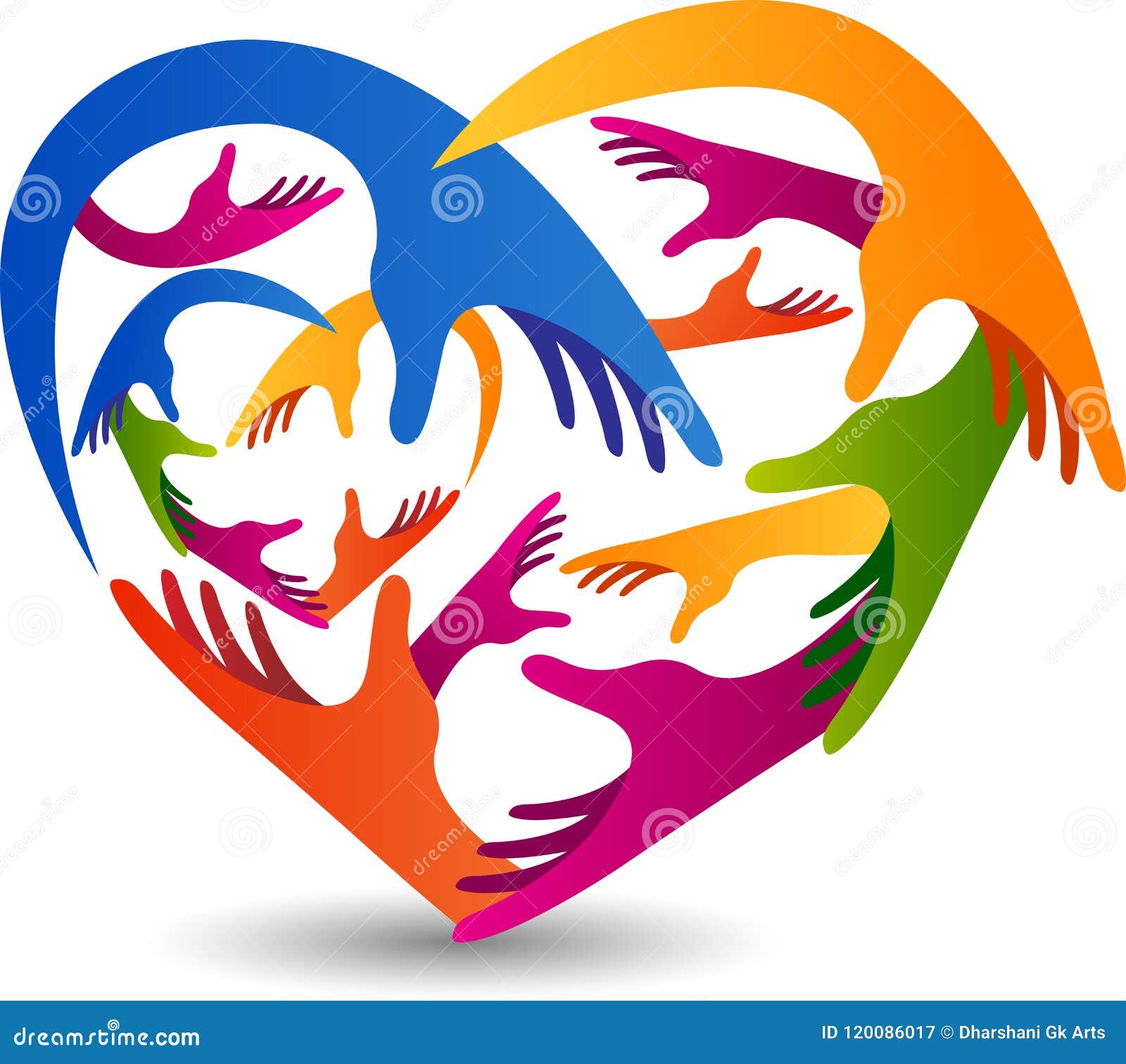 Love hands logo stock vector. Illustration of children - 120086017