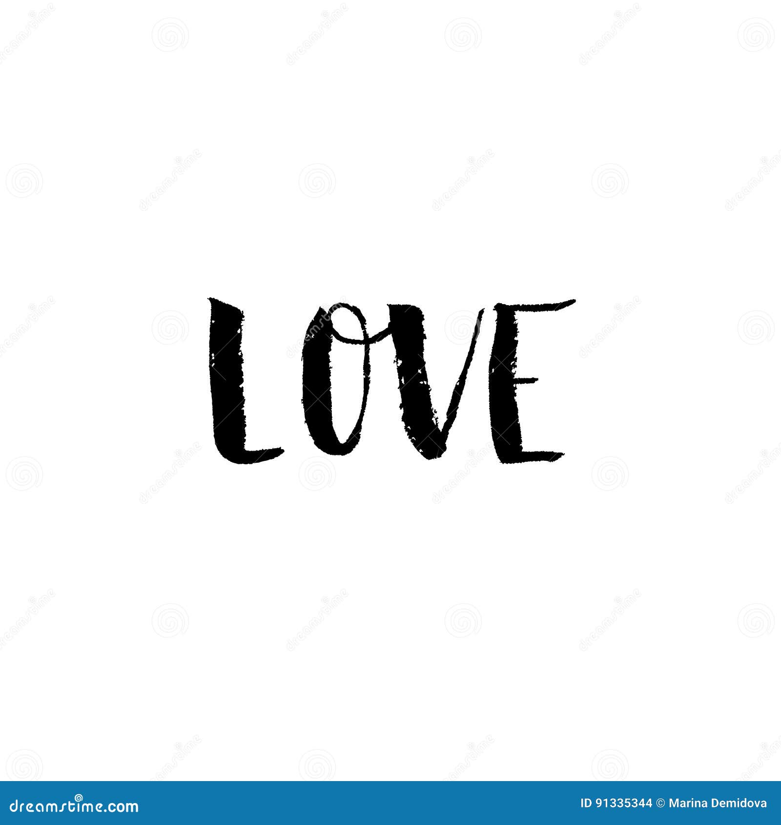 Love - Handwritten Lettering Vector Stock Vector - Illustration of ...