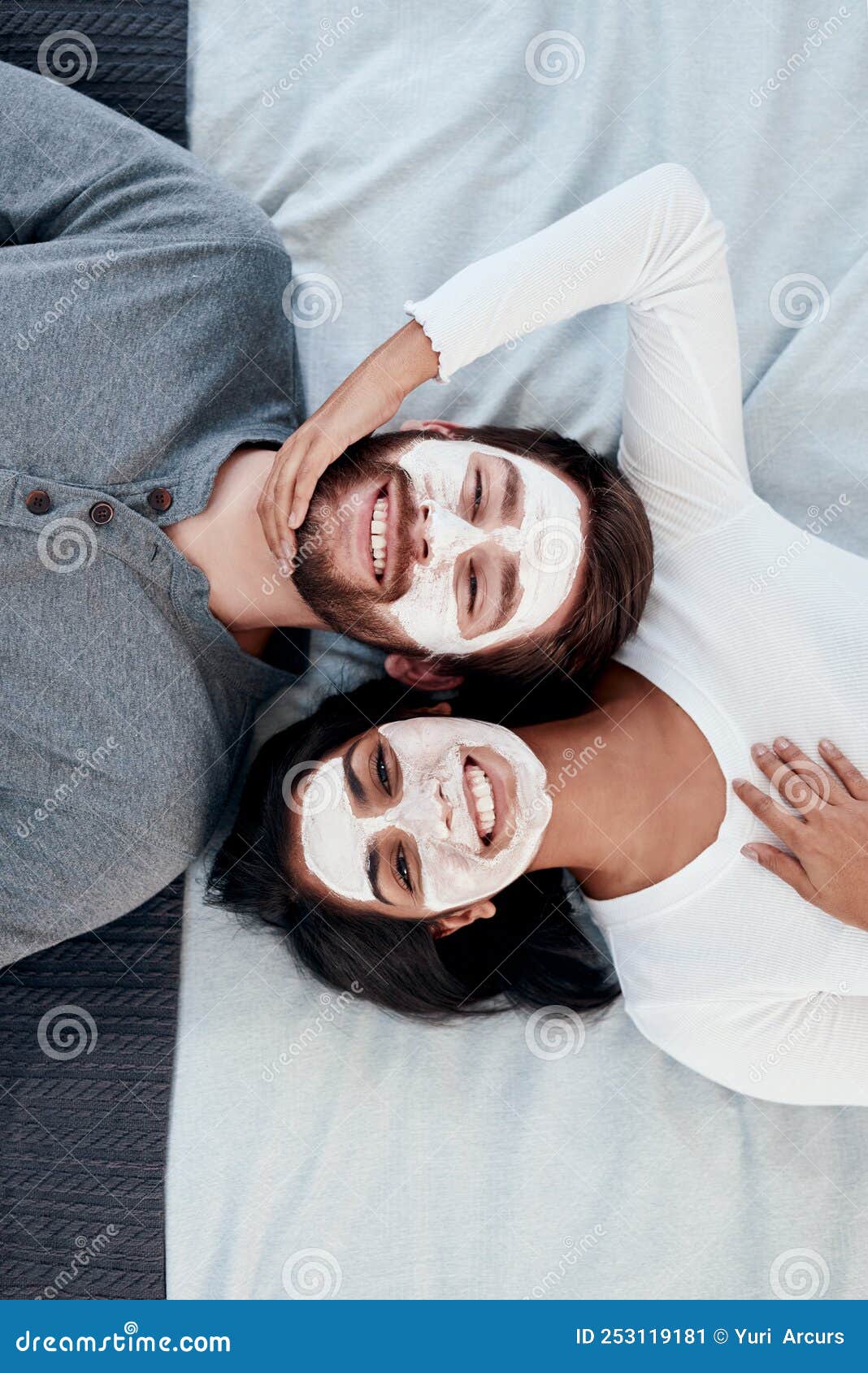 Love Has a Special Way of Bringing Out Your Beauty. a Young Couple Getting Homemade  Facials Together at Home. Stock Image - Image of couple, home: 253119181