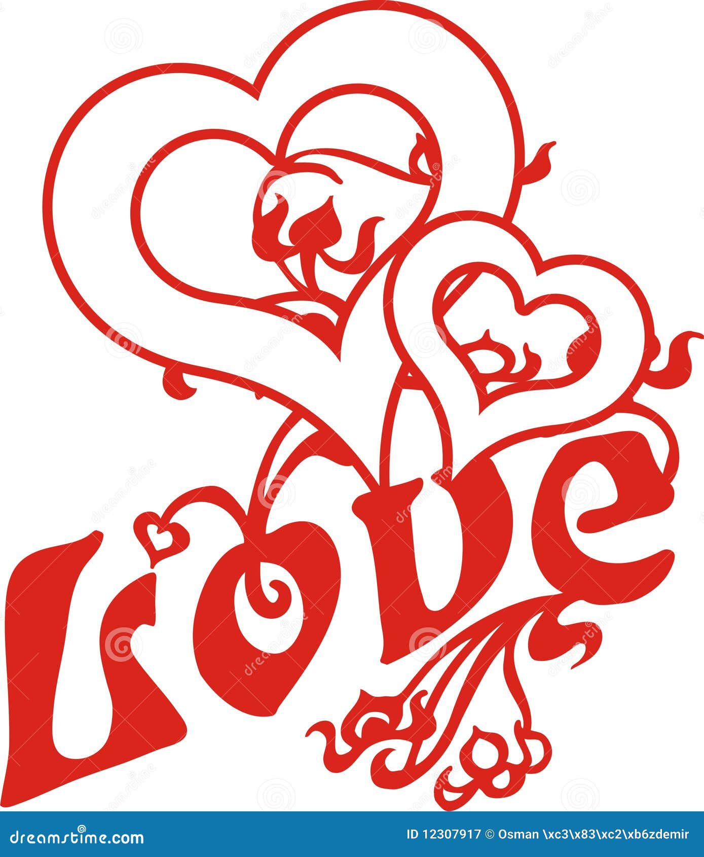 Love Heart Stock Illustration Illustration Of February