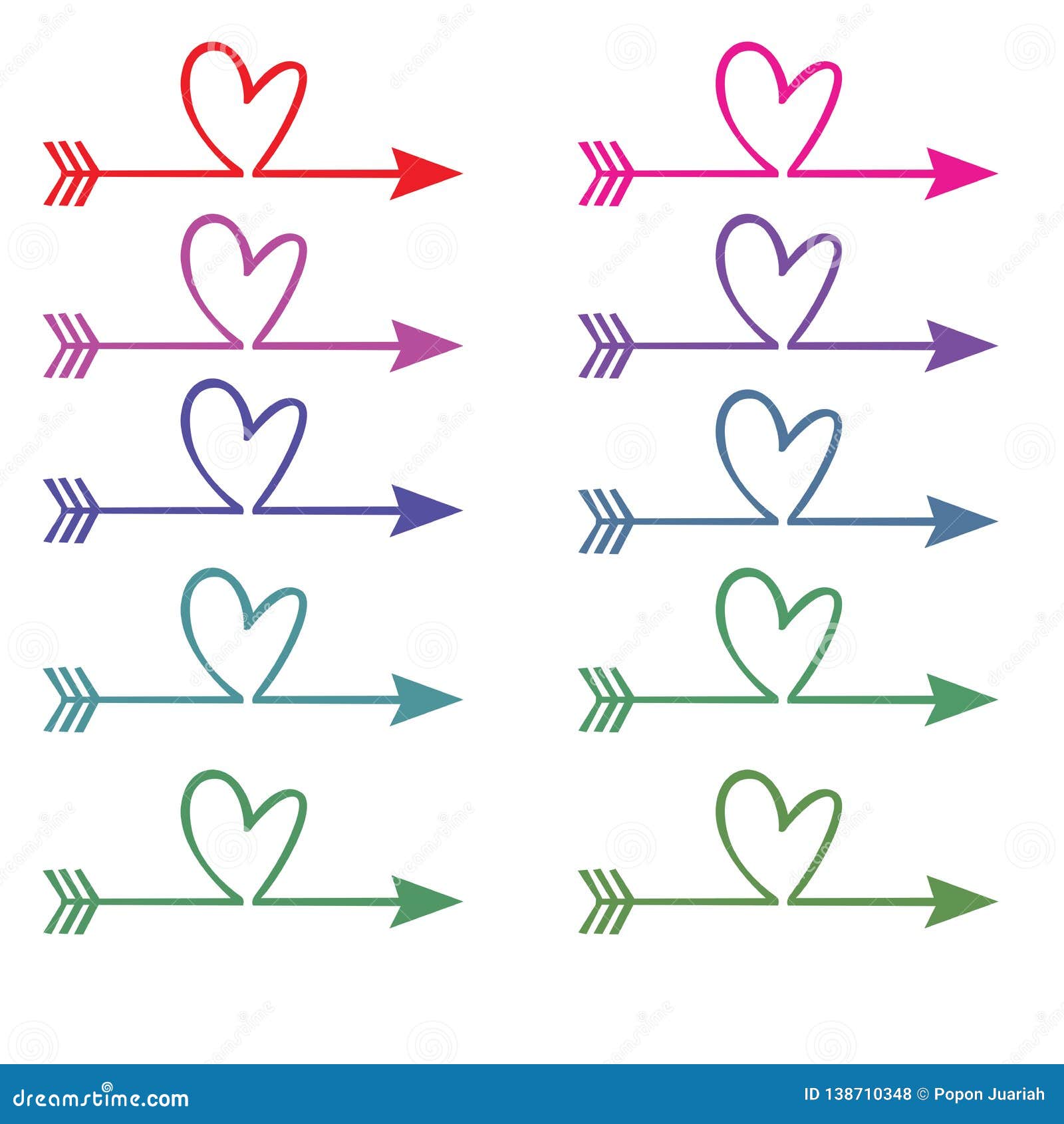 Download Love Heart Arrow Valentine Vector Stock Vector ...