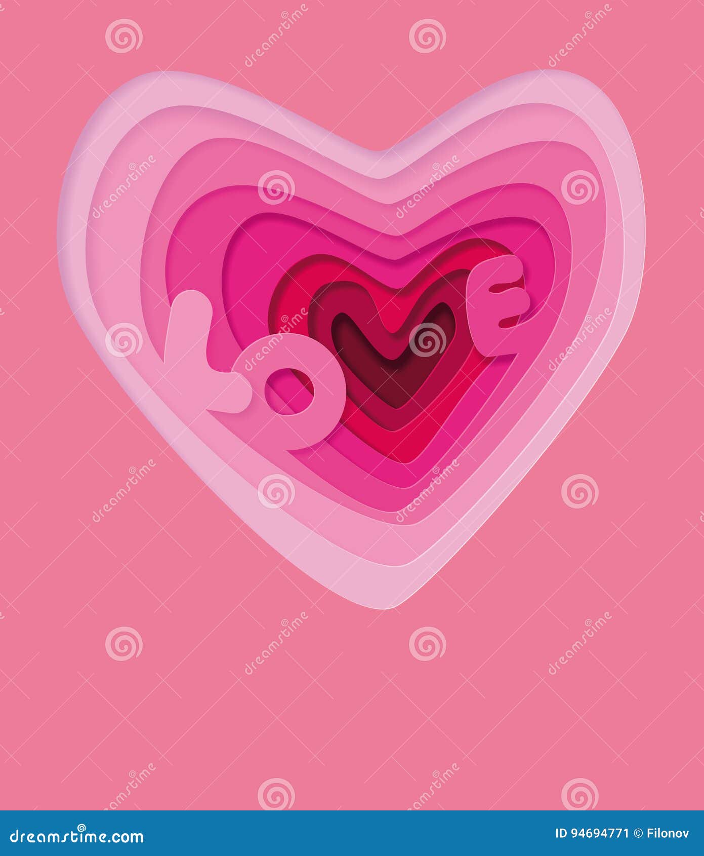Love in Heart - Illustration Template. Love Wedding Symbols for a ...