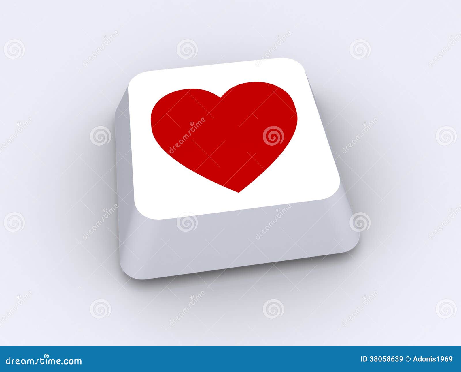 Love Heart on Keyboard Button Stock Illustration Illustration of
