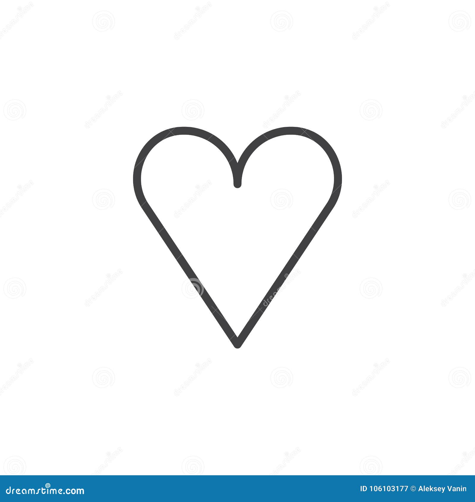 love heart line icon stock vector illustration of sign 106103177