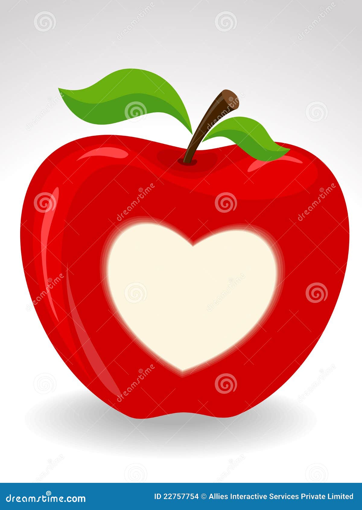 clipart apple with heart - photo #8