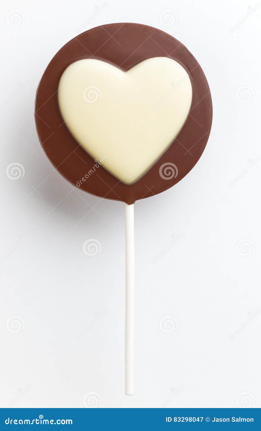 Love Heart Shaped Chocolate Lolly Stock Image Image of dessert