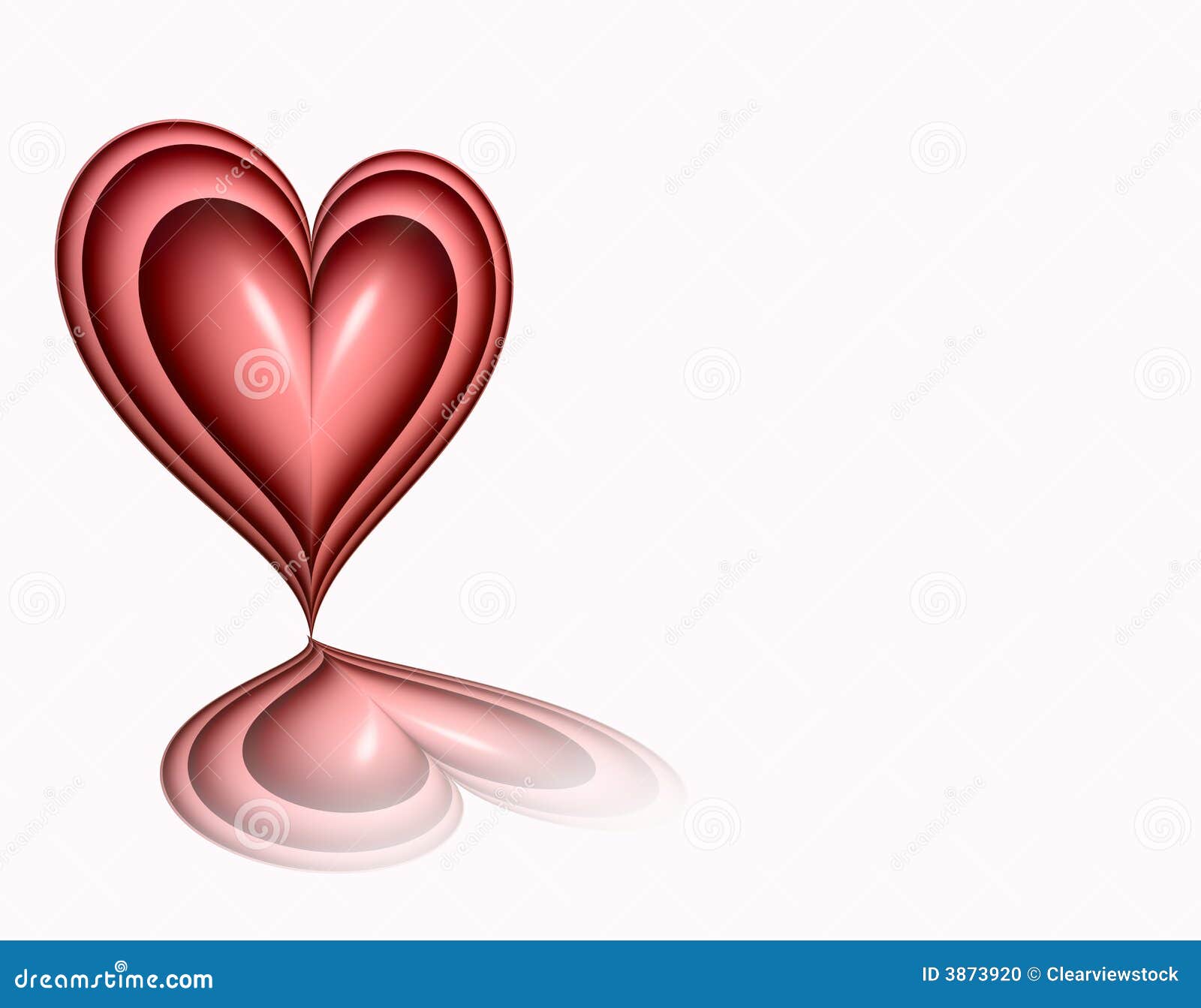 Love Heart on White Background Stock Illustration Illustration of