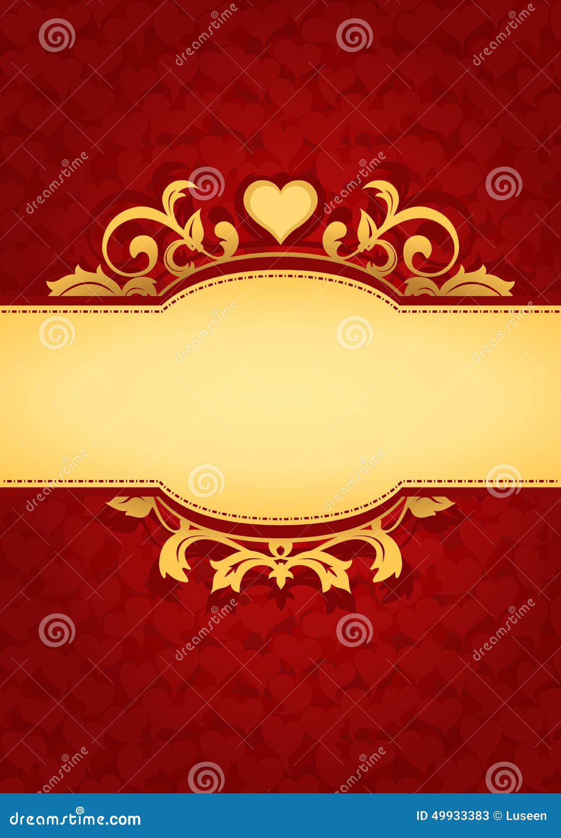 Love Hearts Banner Background Stock Vector Illustration Love Hearts Banner Background Stock Vector Illustration