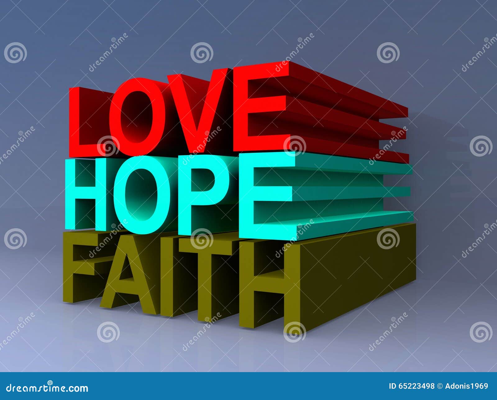 Love, hope and faith stock illustration. Illustration of faith ...