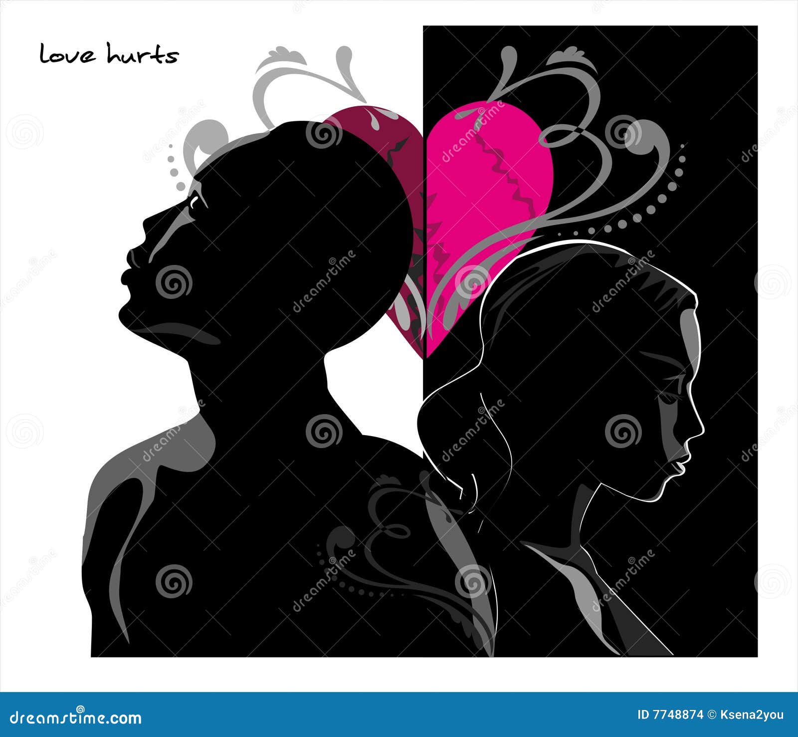 Love hurts stock vector. Illustration of symbol, male - 7748874