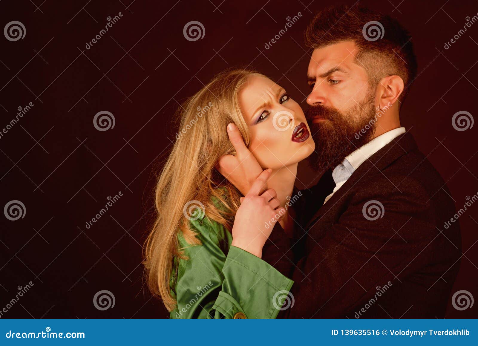 Love Is On Its Way Bearded Man Hug Woman With Long Hair They Both Love Fashion Couple In Love