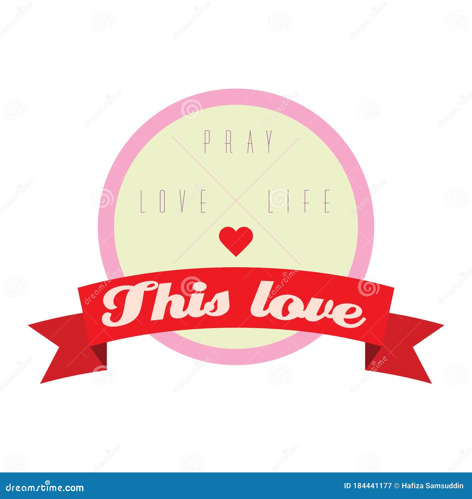 Love Label. Vector Illustration Decorative Background Design Stock