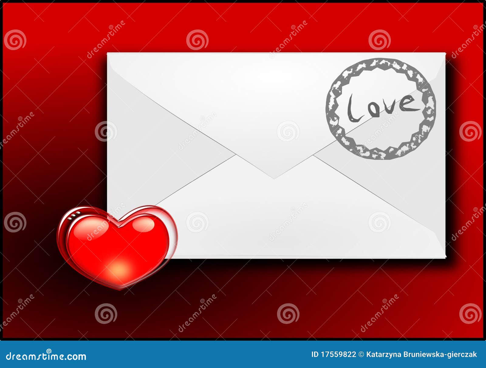 Of a love letter stock illustration. Illustration of happiness - 17559822