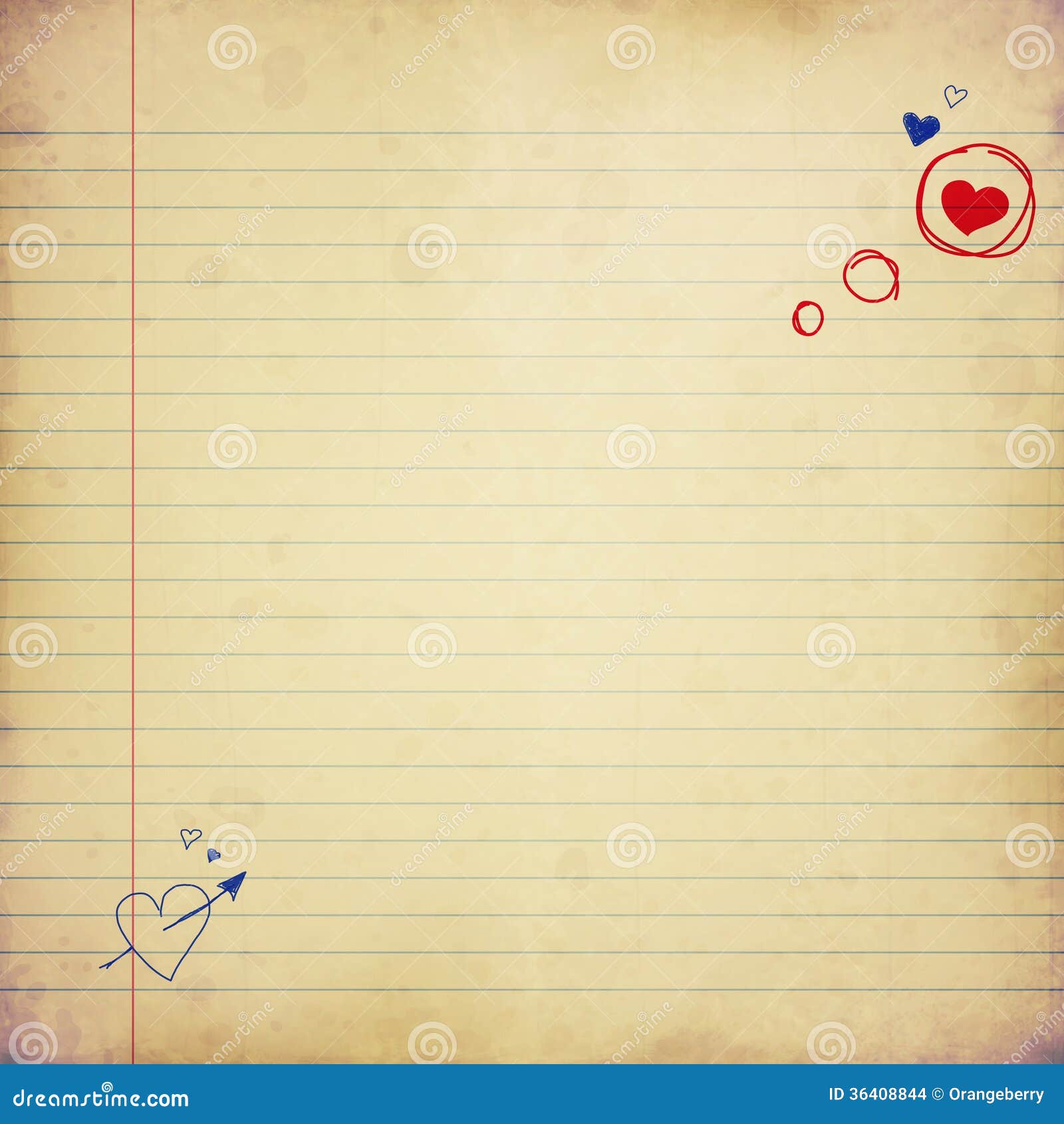 Love Letter, Paper with Heart Stock Illustration - Illustration of  lettering, background: 36408844