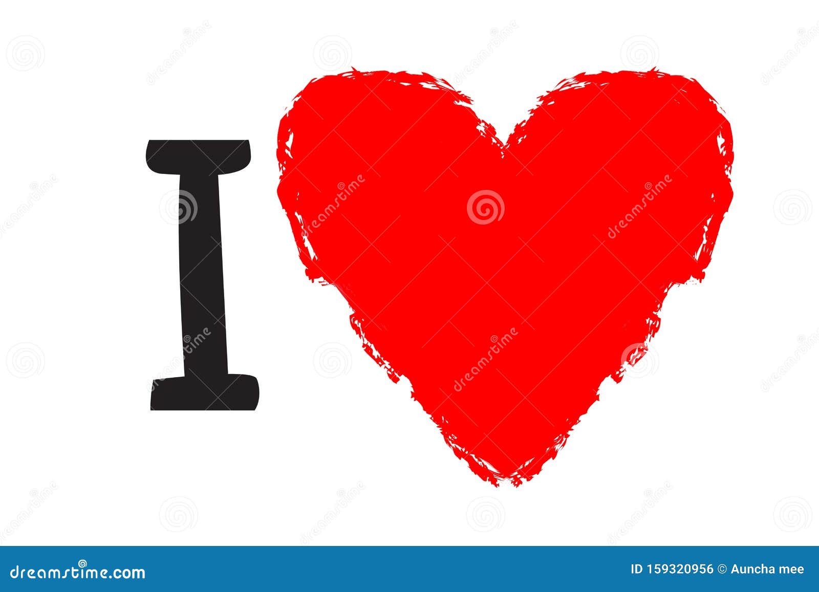 Love Letter with Red Heart on White Background. Illustration ...