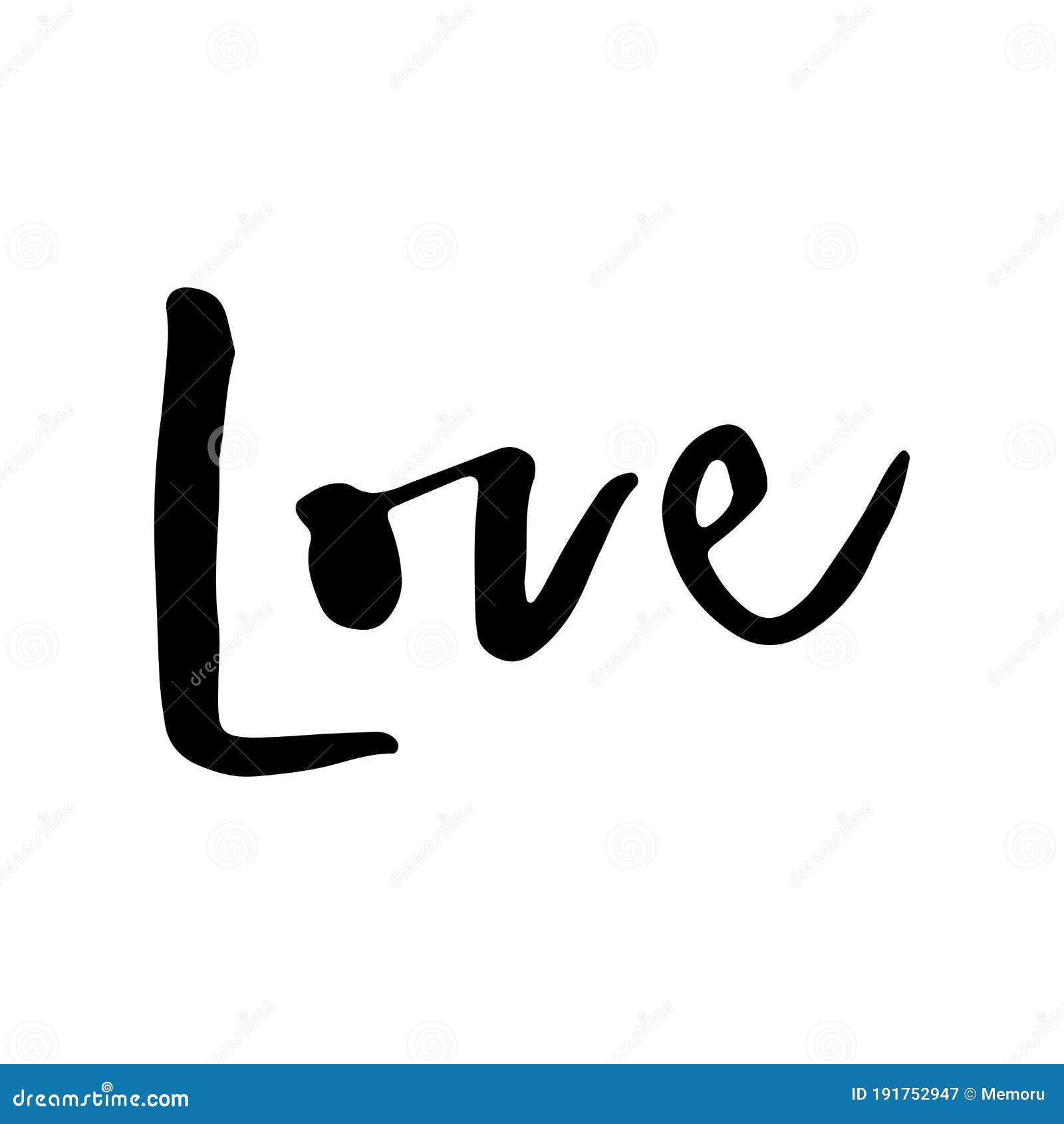 Love. Letterin Composition. Black and White Quote. Stock Vector ...