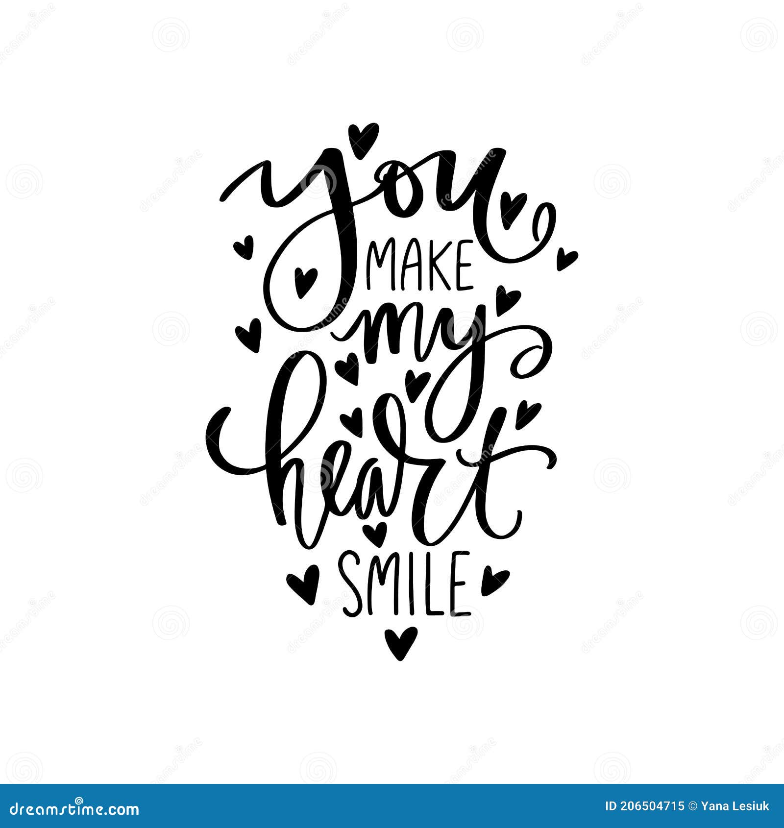 Love Lettering Vector Quote. Romantic Calligraphy Phrase for ...