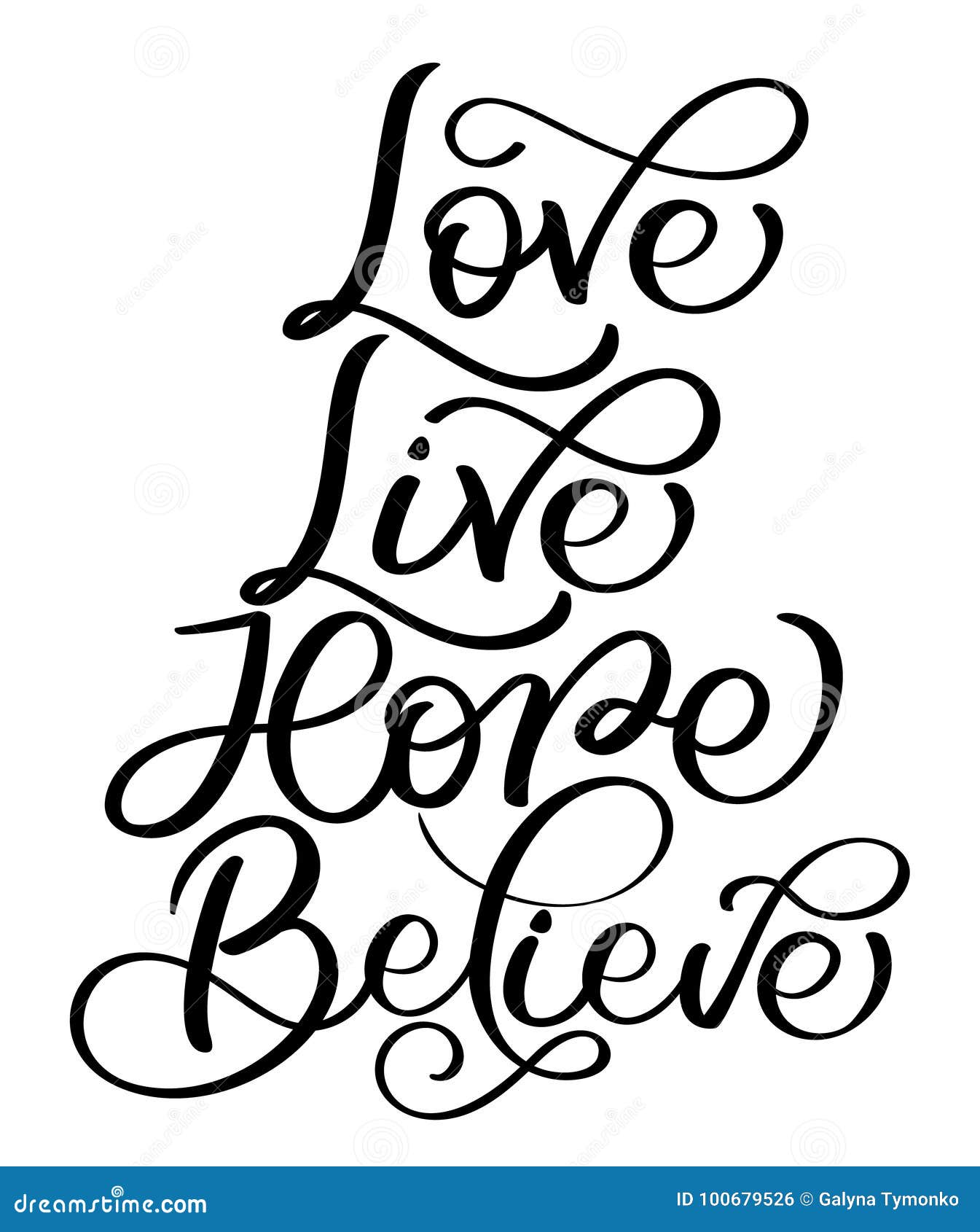 Love Live Hope Believe Stock Illustrations – 92 Love Live Hope 