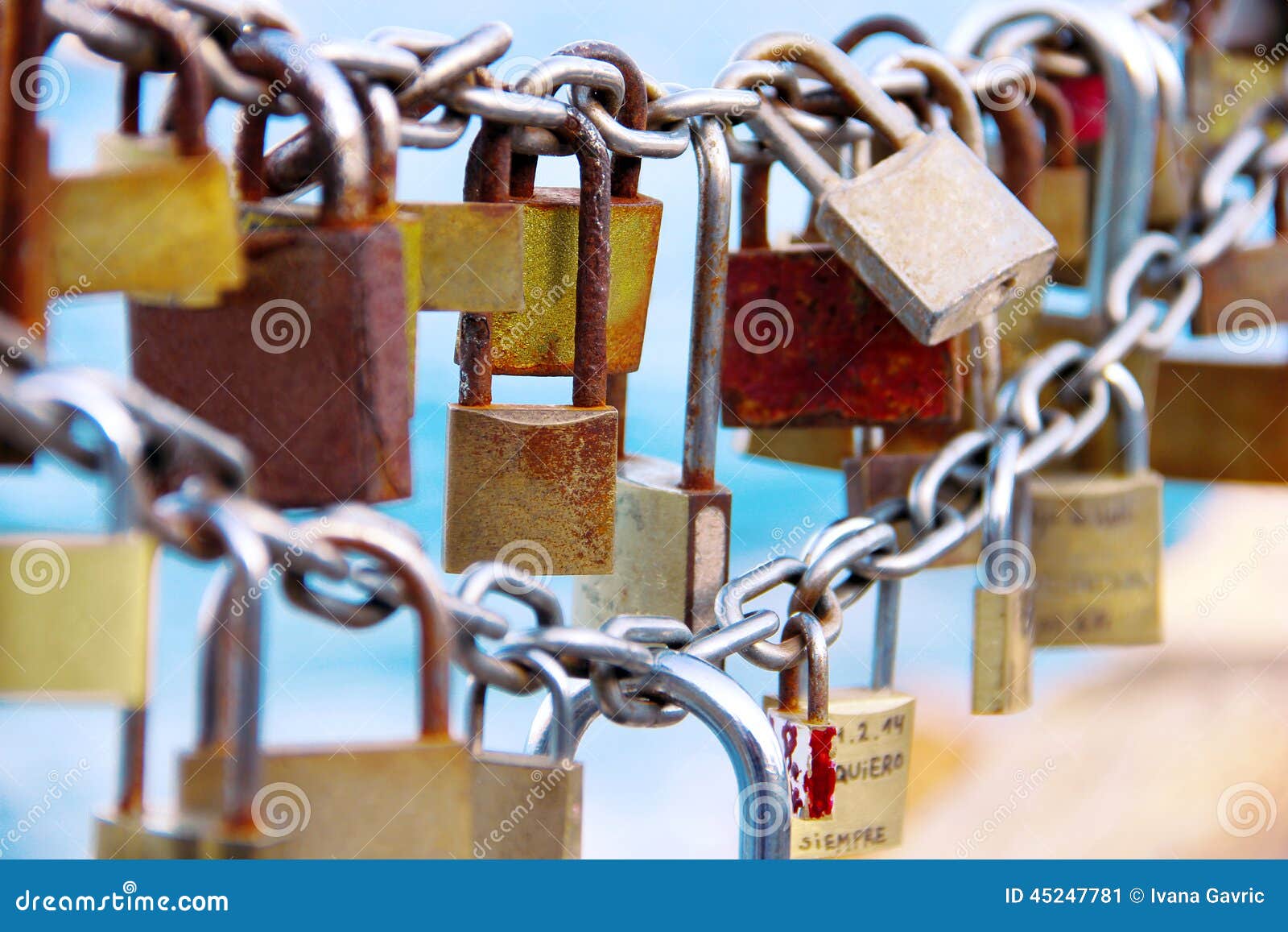 Love locks stock image. Image of romantic, symbolize 45247781