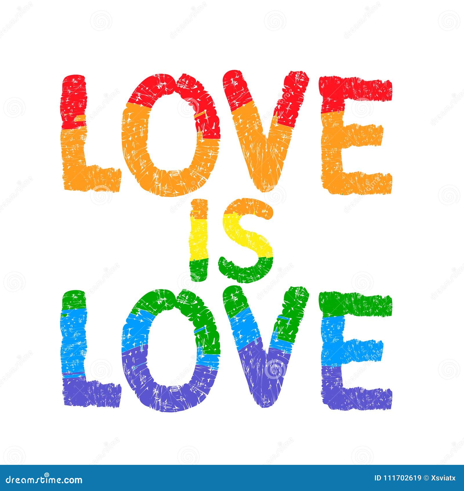 Download Love Is Love. Inspirational Gay Pride Poster Stock Vector ...