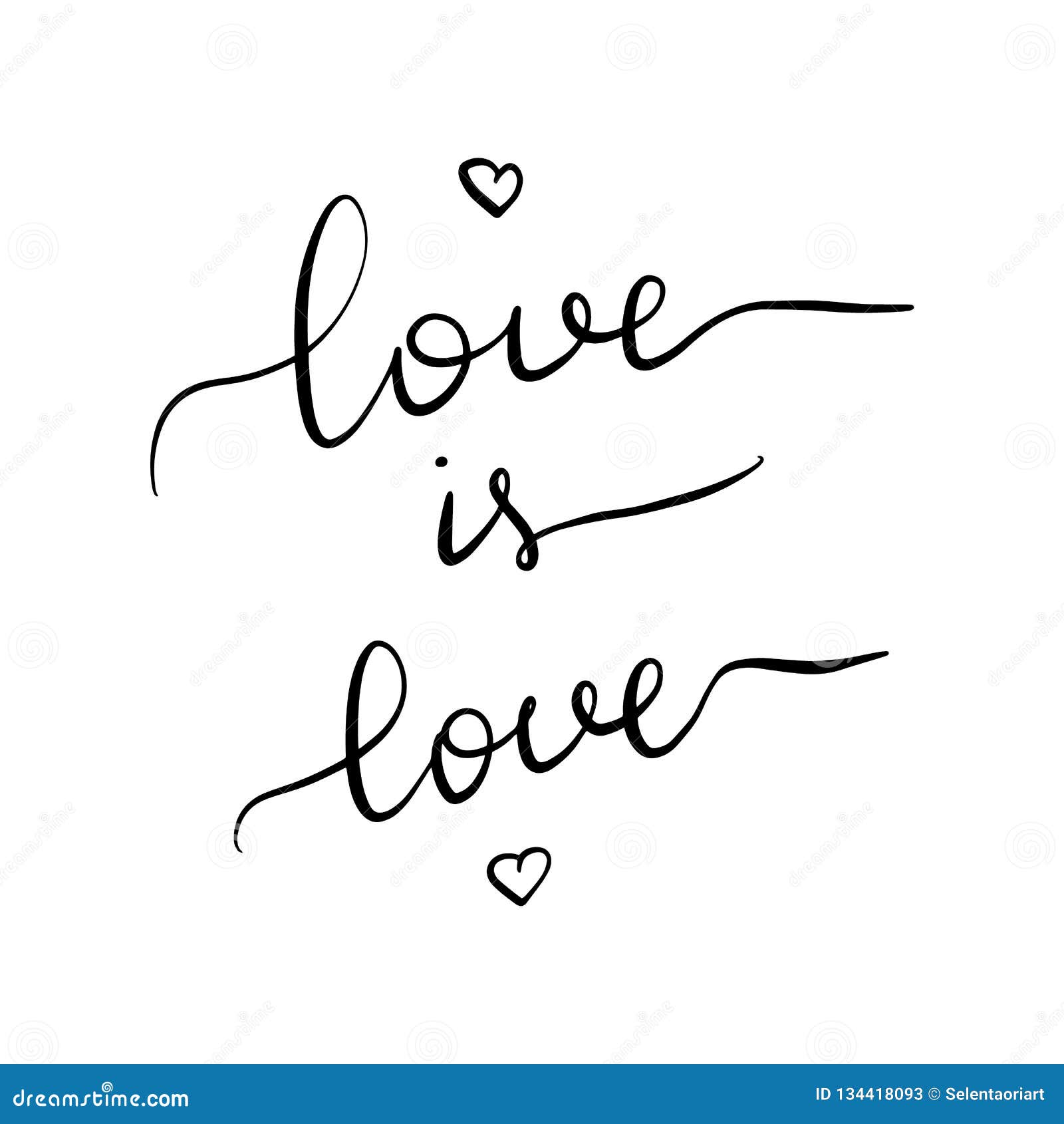 Love Is Love. Lettering Inscription Stock Vector - Illustration of ...