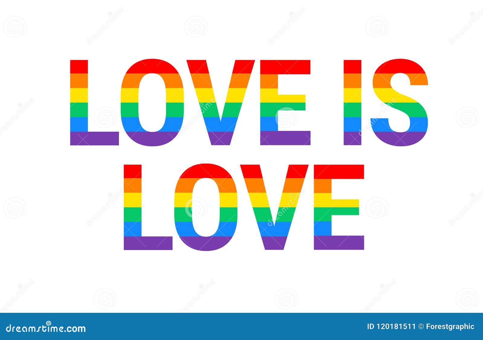 Love is Love - Pride Month Rainbow Flag Typography with Pride Rainbow ...