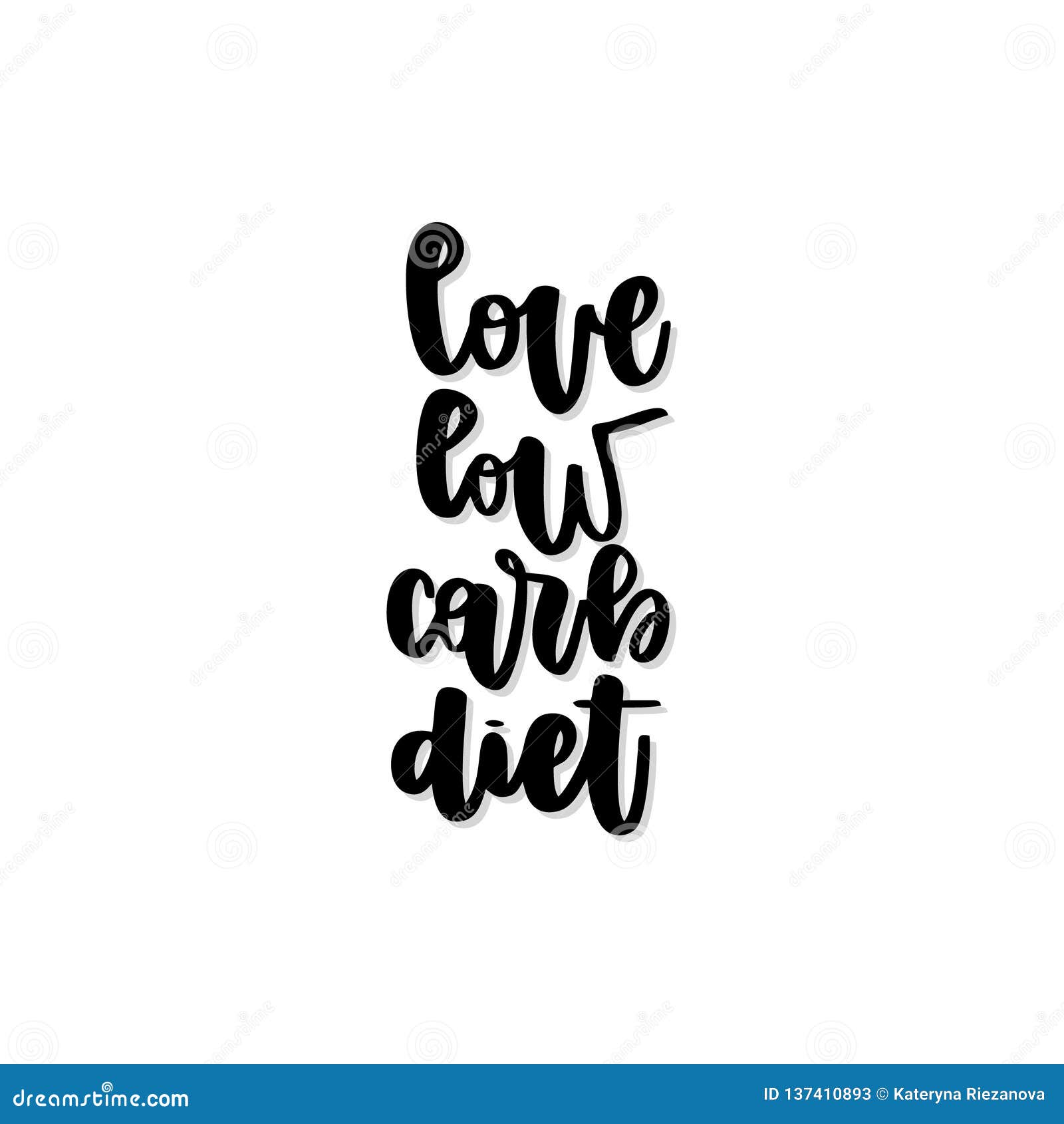Love low carb diet quote. stock vector. Illustration of love - 137410893