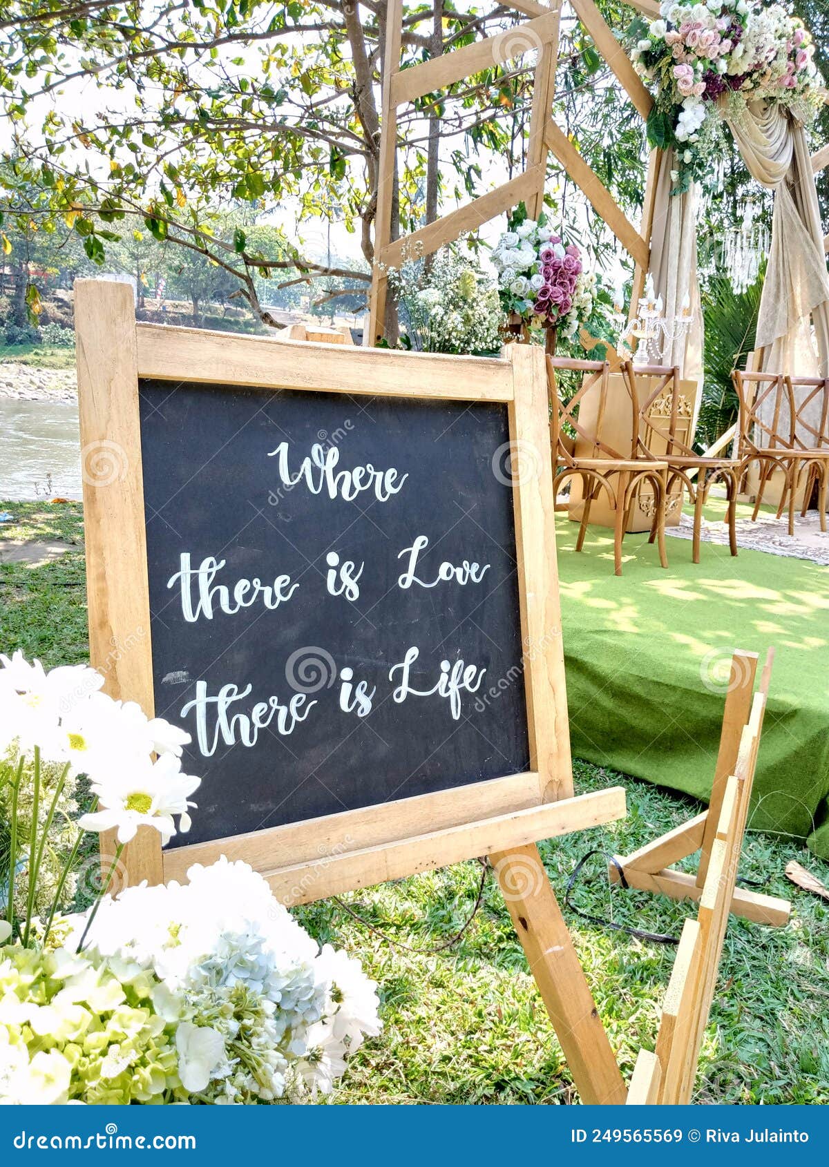 Love Message Board on Wedding Day Stock Image Image of flower