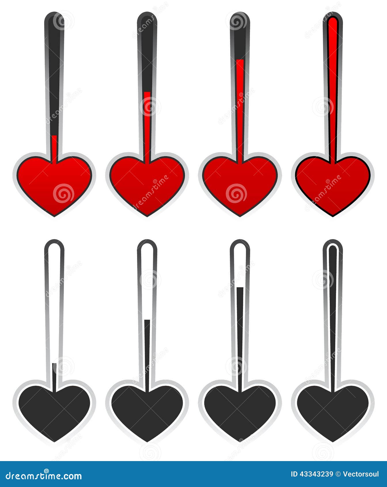 Lovemeter stock illustration. Illustration of passion 43343239