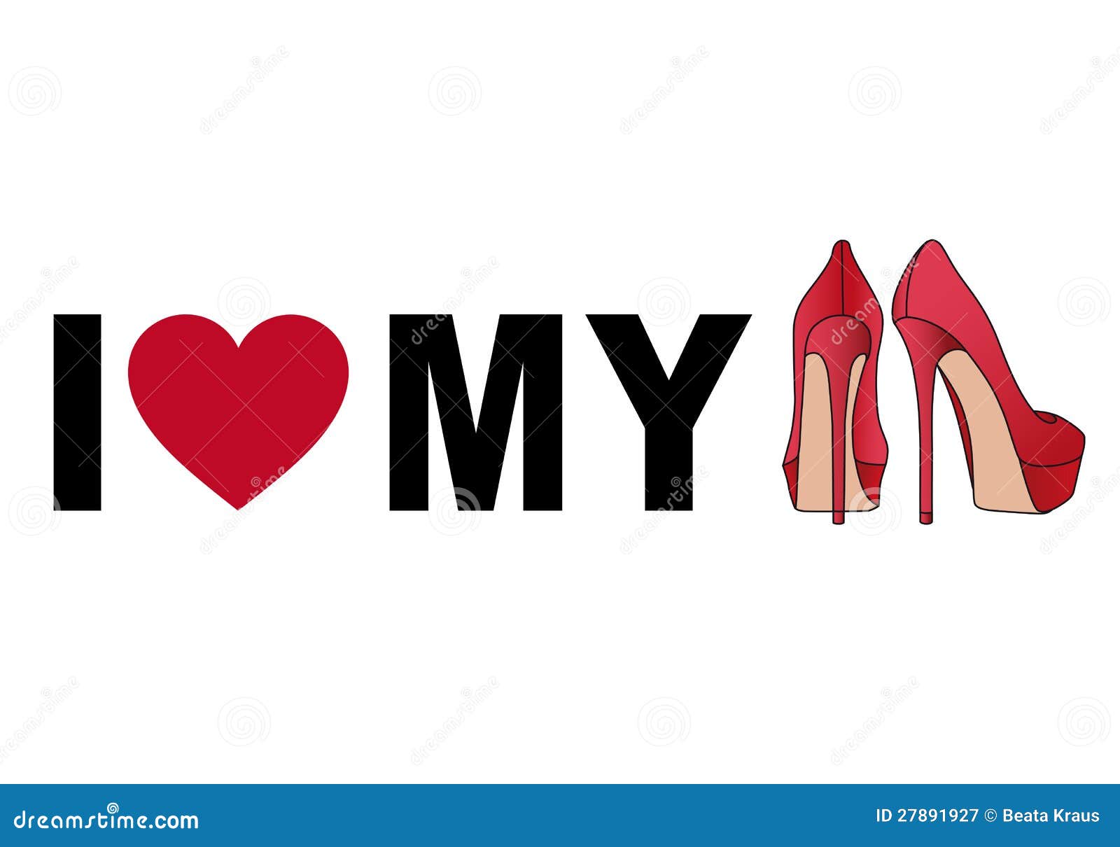 Love my shoes, vector stock vector. Illustration of passion - 27891927