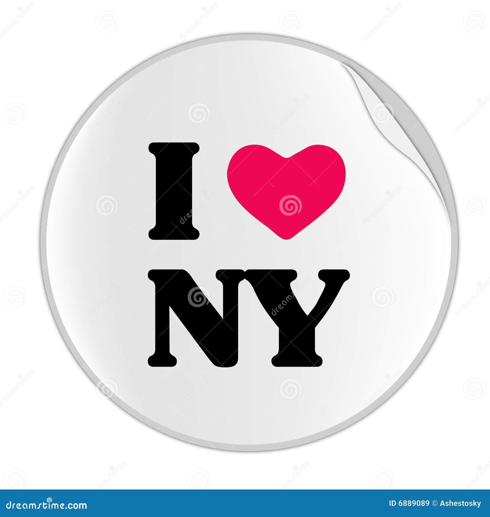 Download Love New York Sticker (STICKER SERIES) Royalty Free Stock Images - Image: 6889089