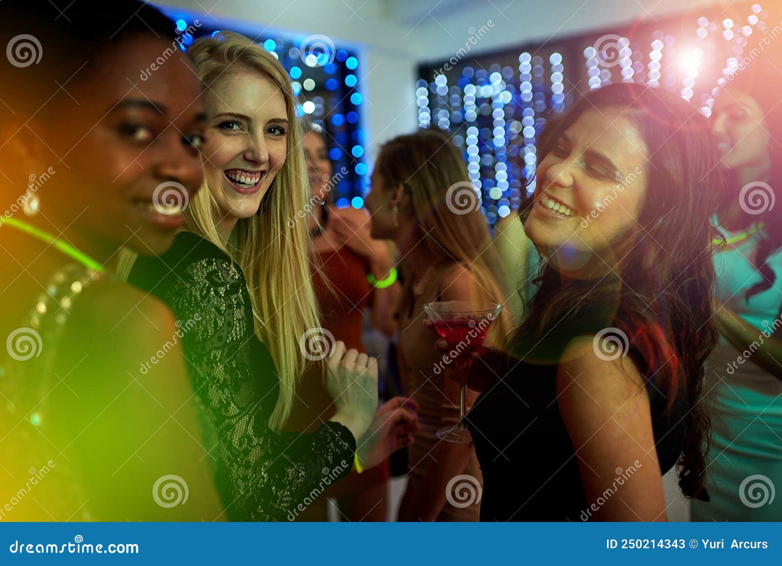 We Love the Nightlife. Shot of a Group of Young People Enjoying ...