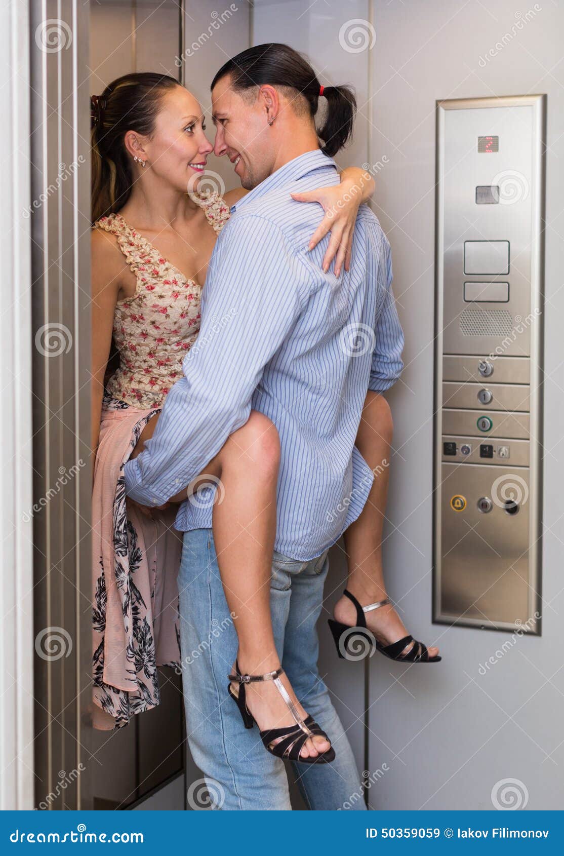 Love At Office Lift Stock Image Image Of Libido Attraction 50359059 